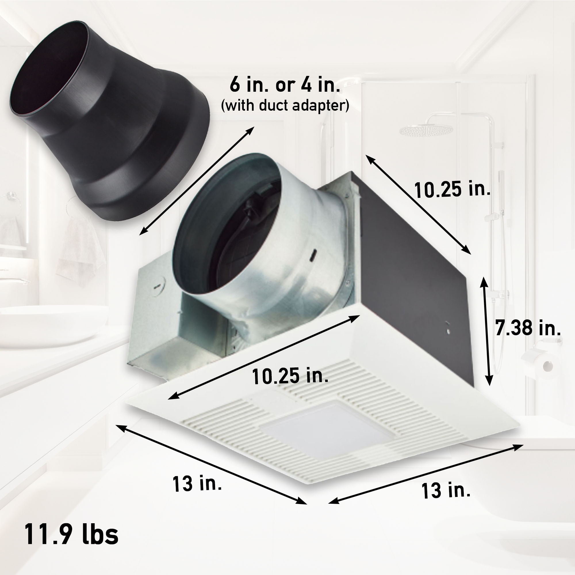 Panasonic 0.5-Sone 110-CFM White Bathroom Fan, ENERGY STAR FV