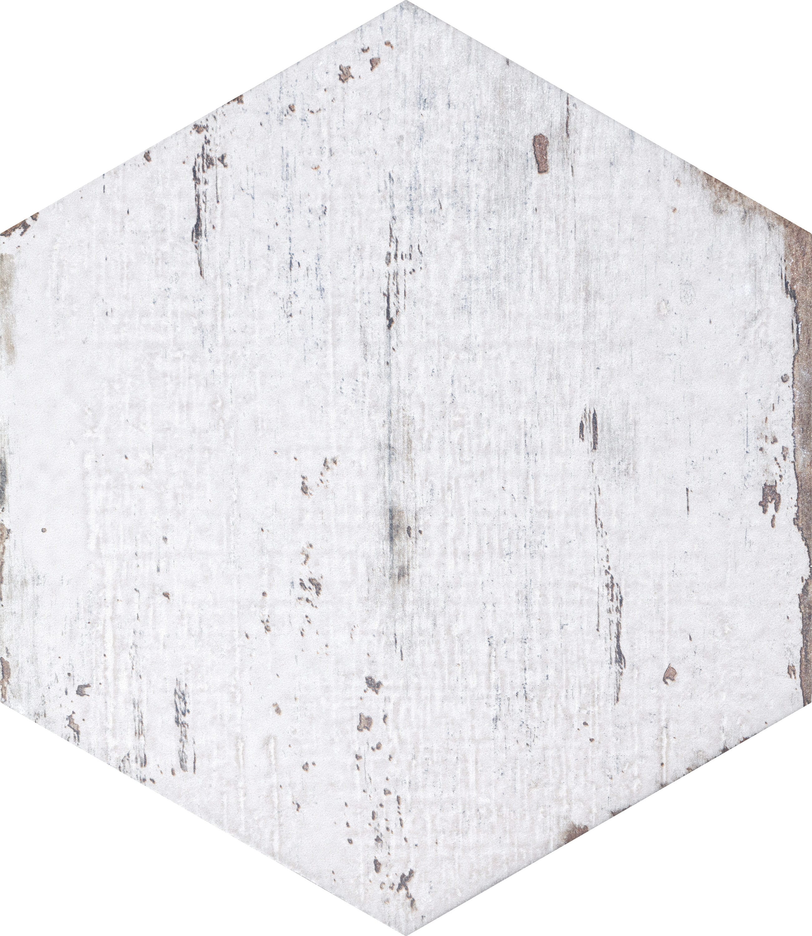 Retro Hex Blanc 7" x 8" Porcelain Hexagon Tile for Walls & Floors