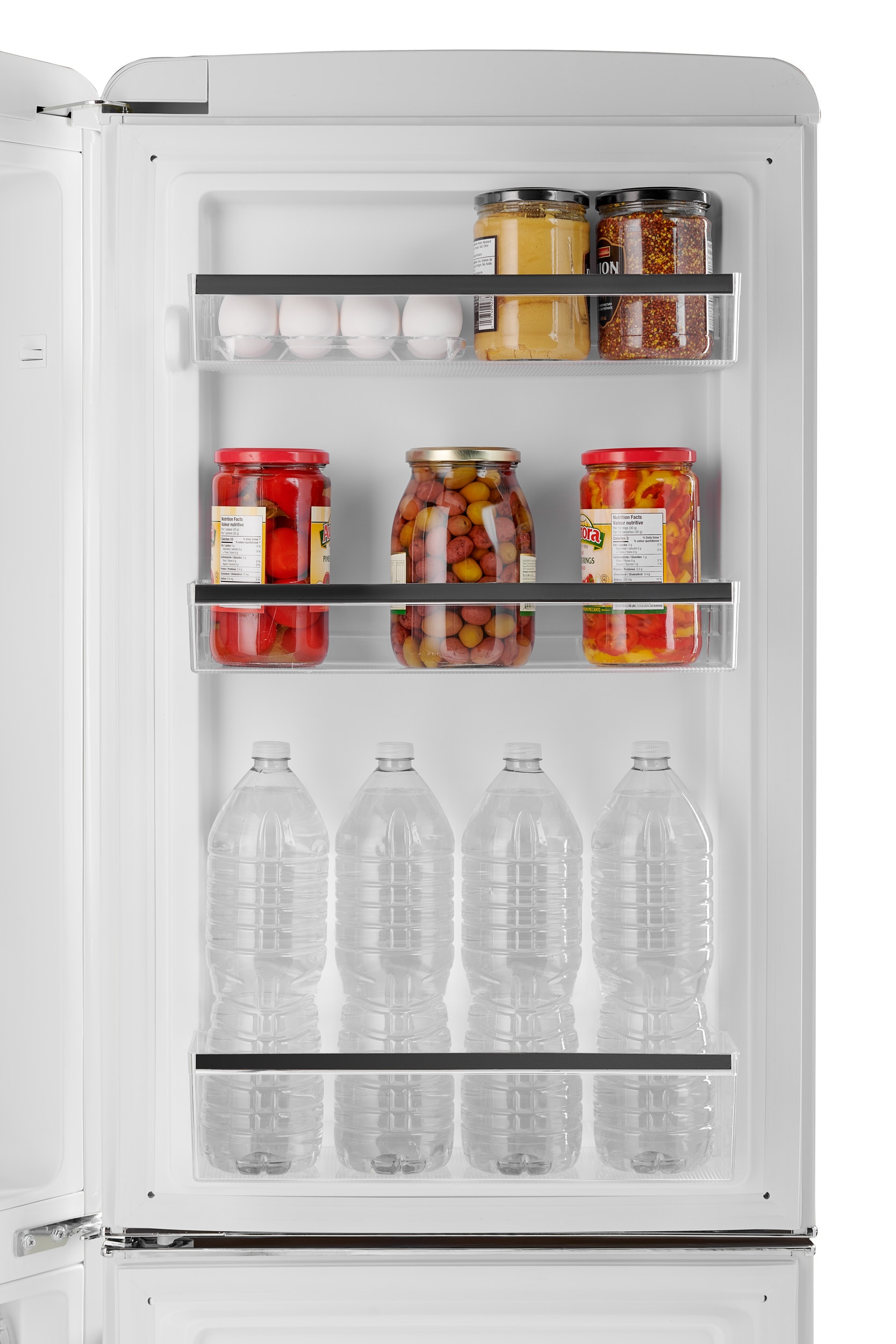 iio 11 Cu. Ft. Retro Refrigerator with Bottom Freezer in White (Right -  HouseTie
