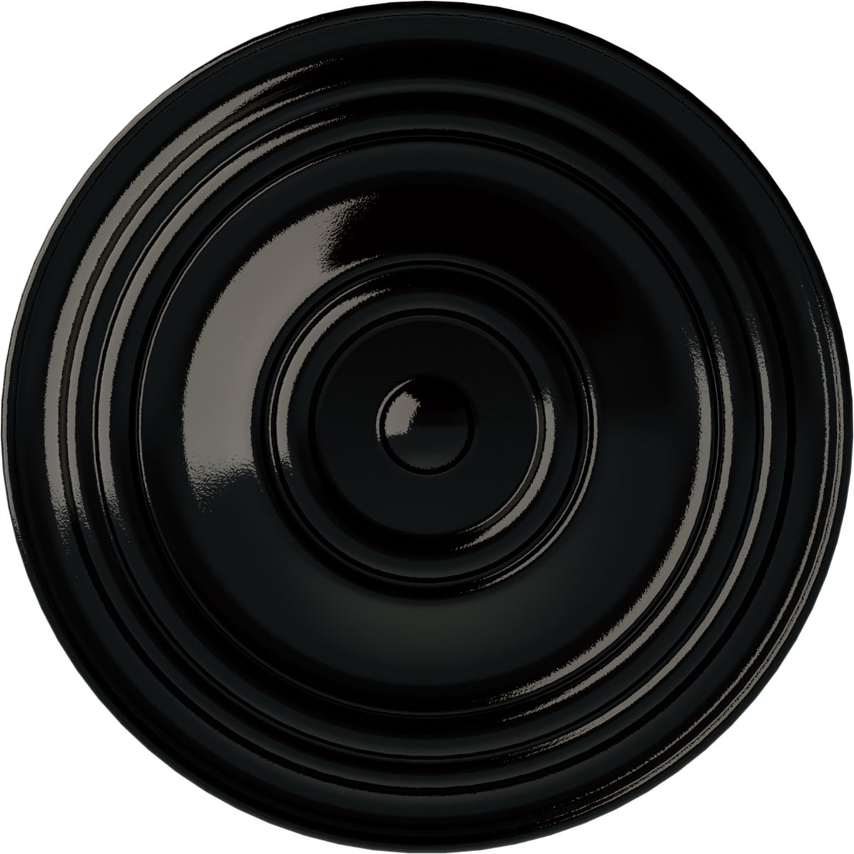 Ekena Millwork CM31TRBPS Traditional 31.5-in W x 31.5-in L Painted Black Pearl Polyurethane Whole Ceiling Medallion