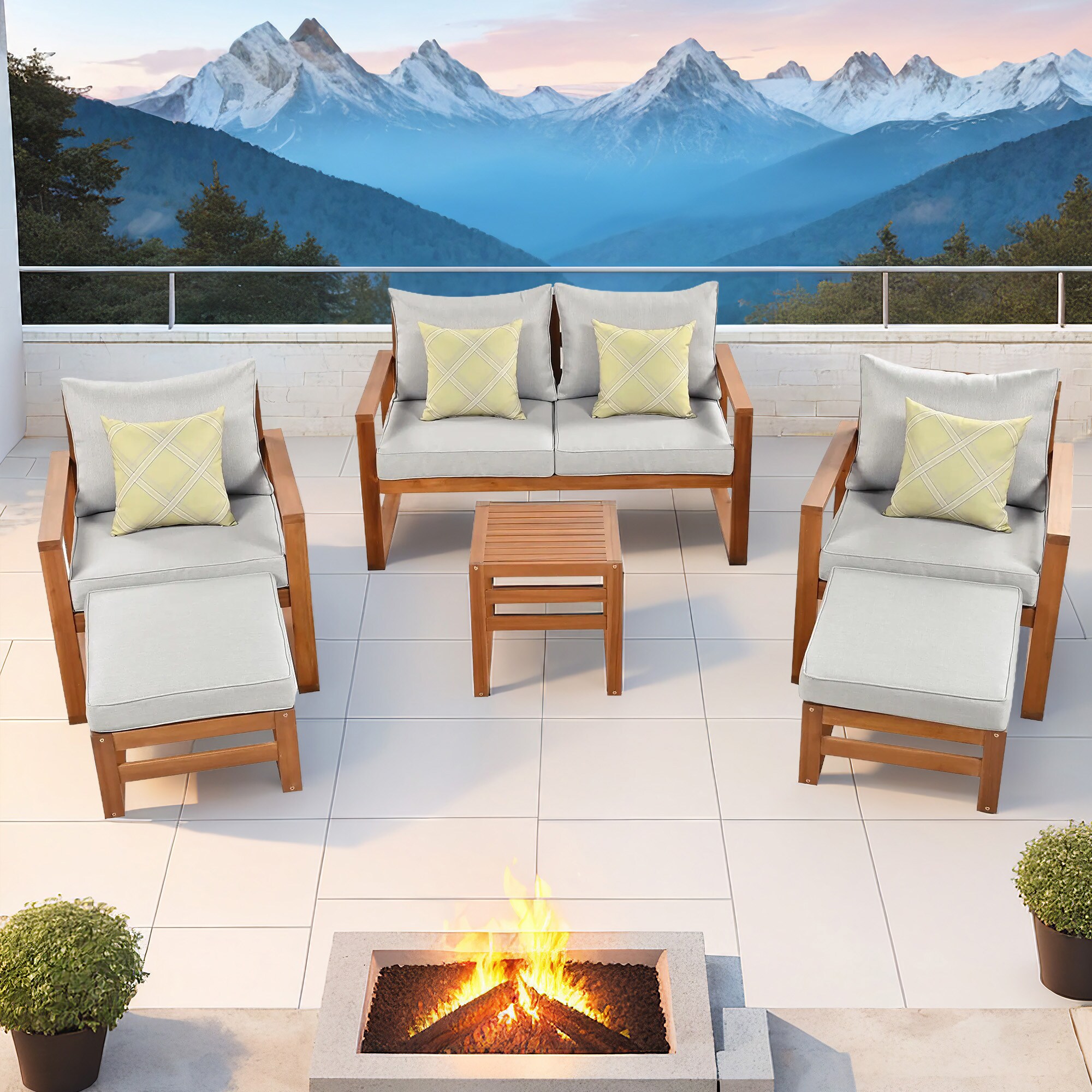 AHIOU HOME ZAAHG-009AAES Patio-Conversation-Sets - View #4