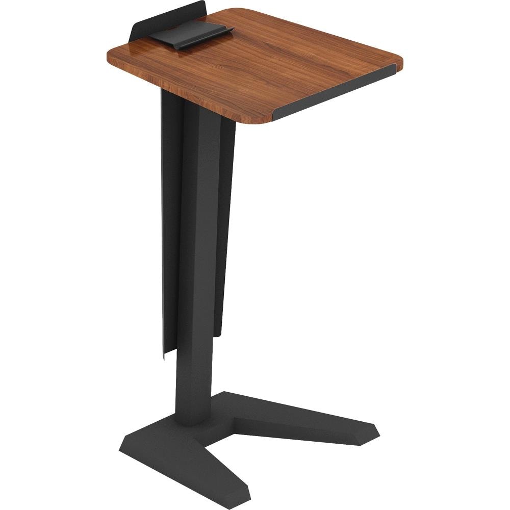 Lorell LLR59655  Lectern- Walnut, Laminated Top- U-shaped Base- 45in Height X 23in Width X 20in Depth- Assembly Required