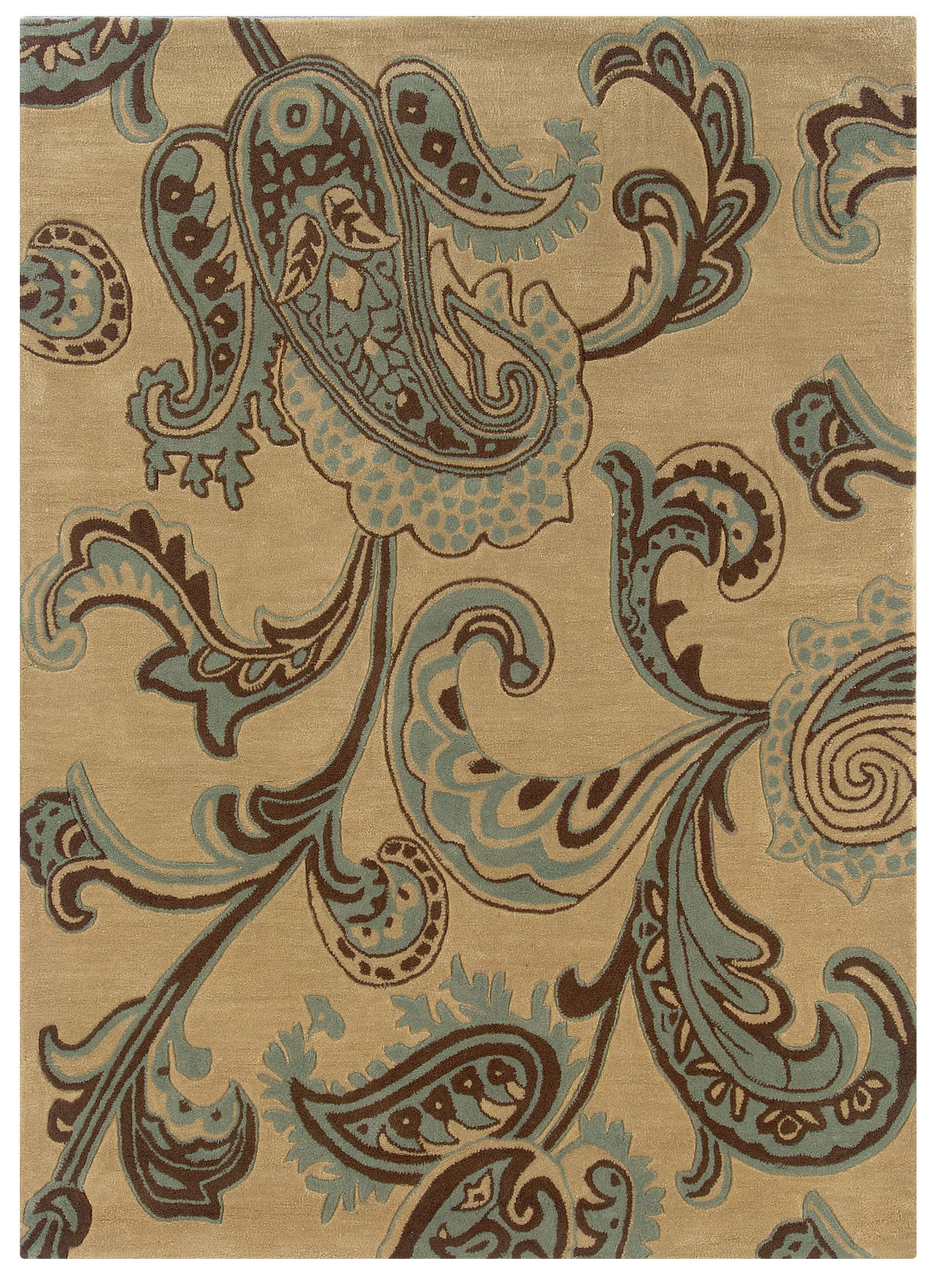 Linon RUG-TARL0281 Trio 8 X 10 Beige Indoor Geometric Area Rug
