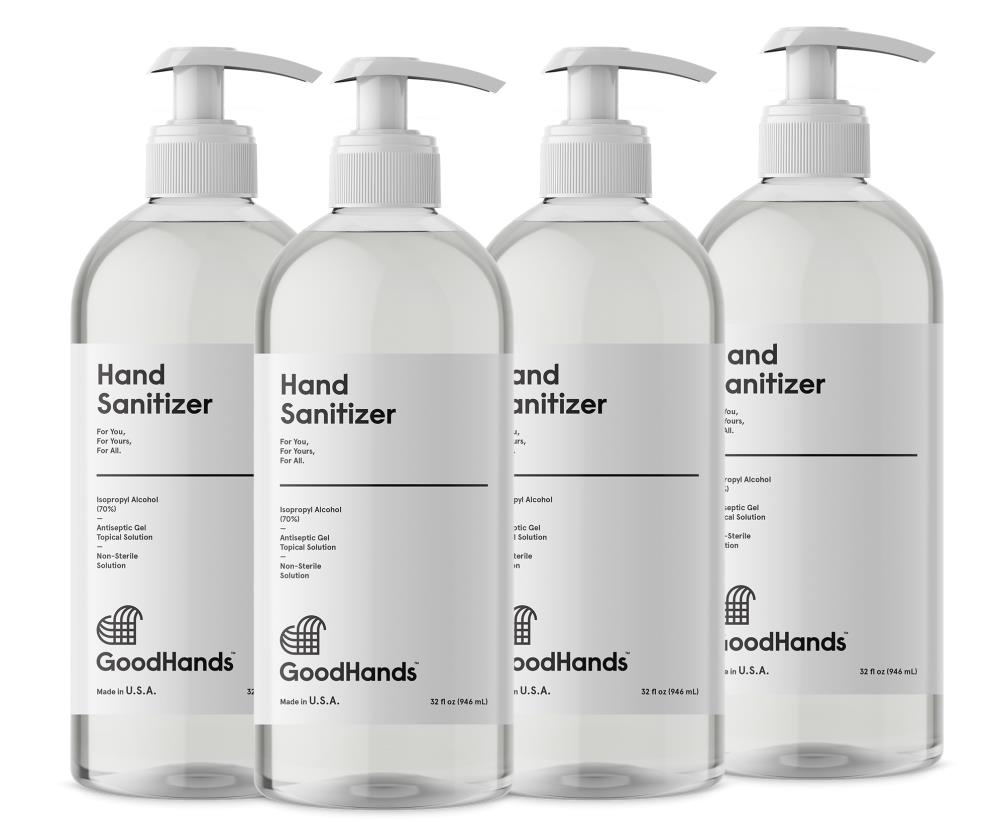 GoodHands 947-32-4 4-Pack 32-oz Hand Sanitizer Bottle Gel