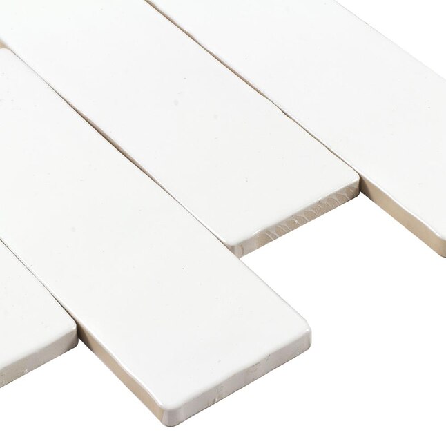 Elida Ceramica 6-in x 6-in Ceramic Herringbone Mosaic Tile Sample Elida Ceramica 6-in x 6-in Ceramic Herringbone Mosaic Tile Sample