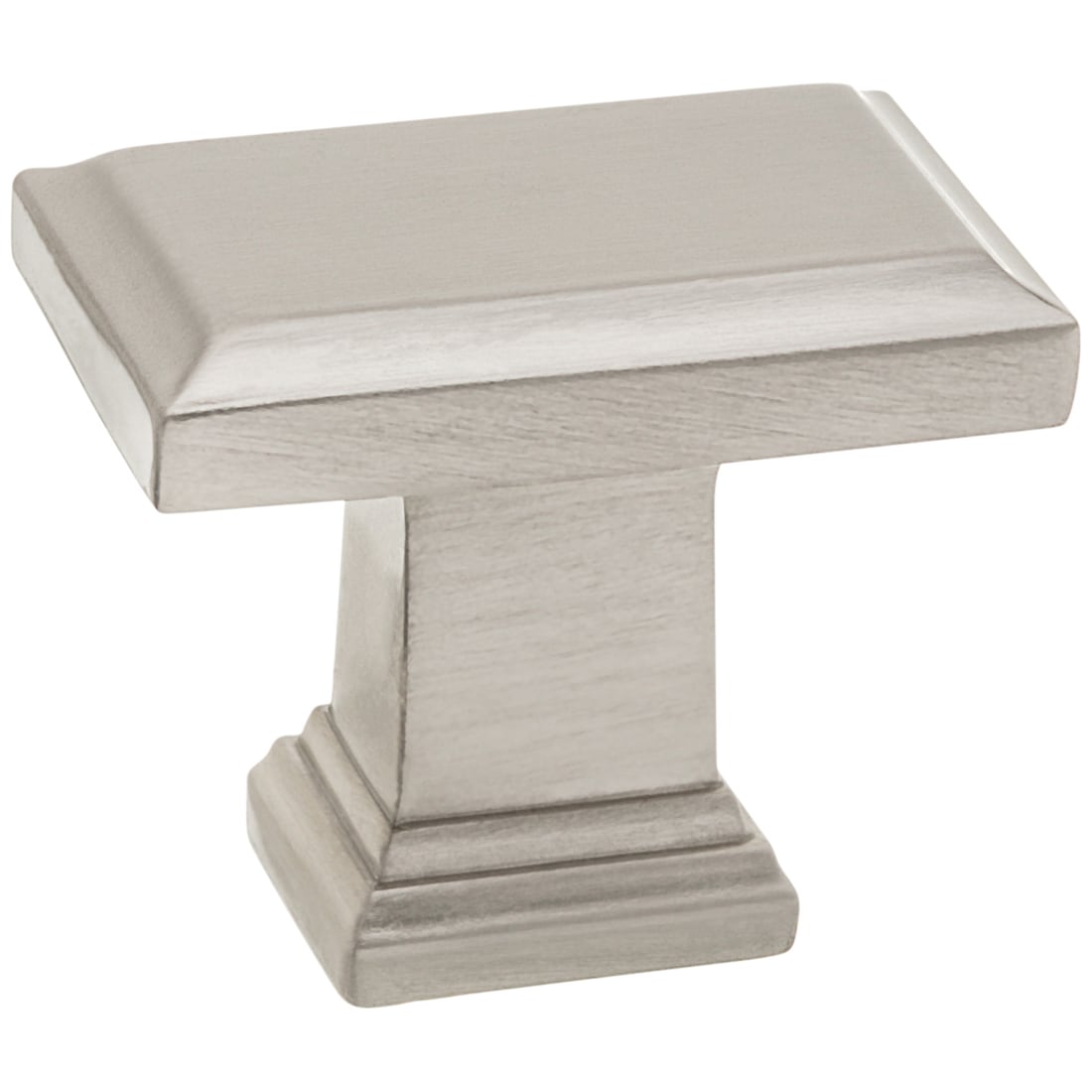 allen + roth 40922 1-in Nickel Rectangular Transitional Cabinet Knob
