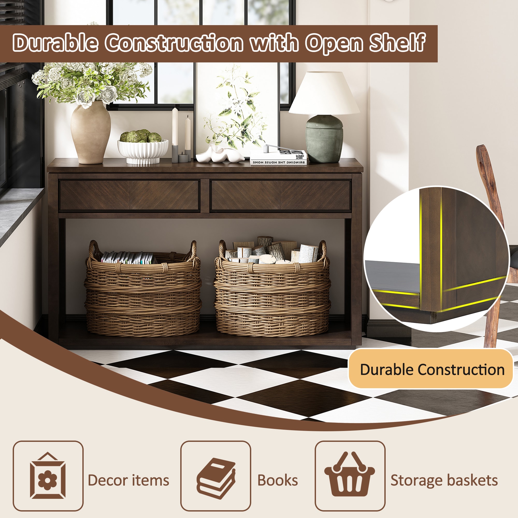 SINOFURN SYA330199BN Console-Sofa-Tables - View #4