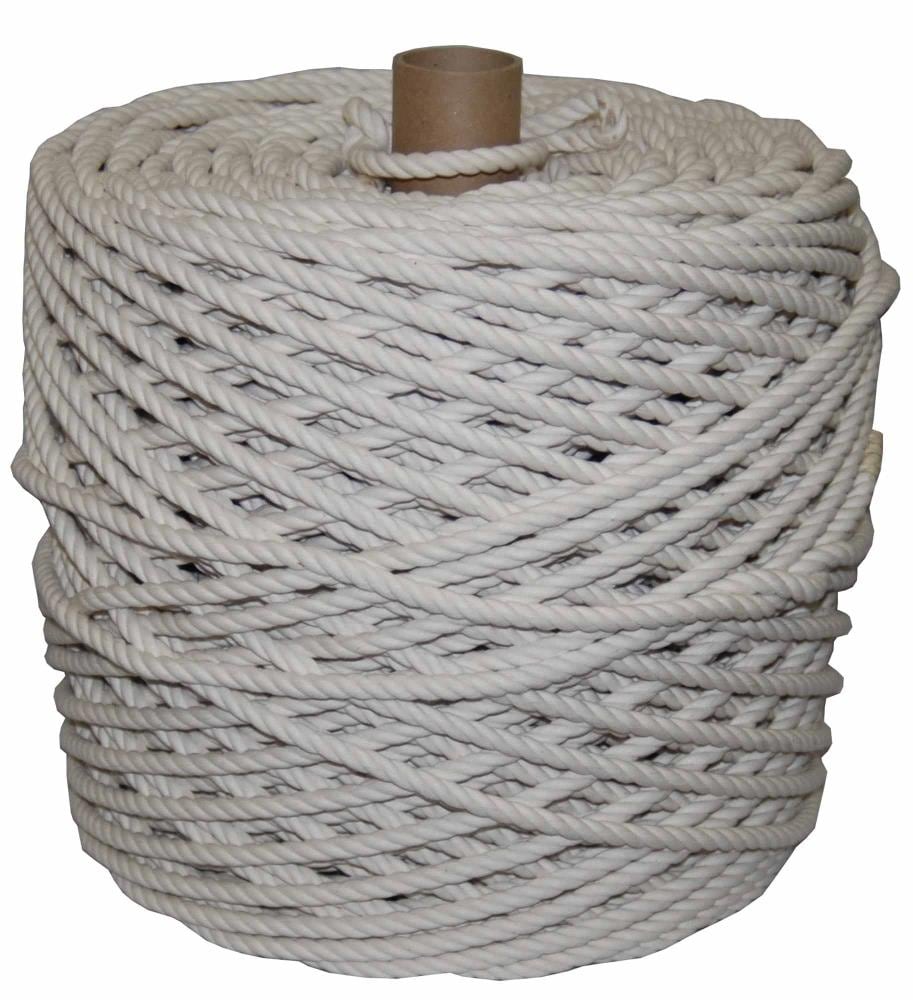White Cotton Rope 3/4 Inch x 100 Feet - Thick Decorative Rope for
