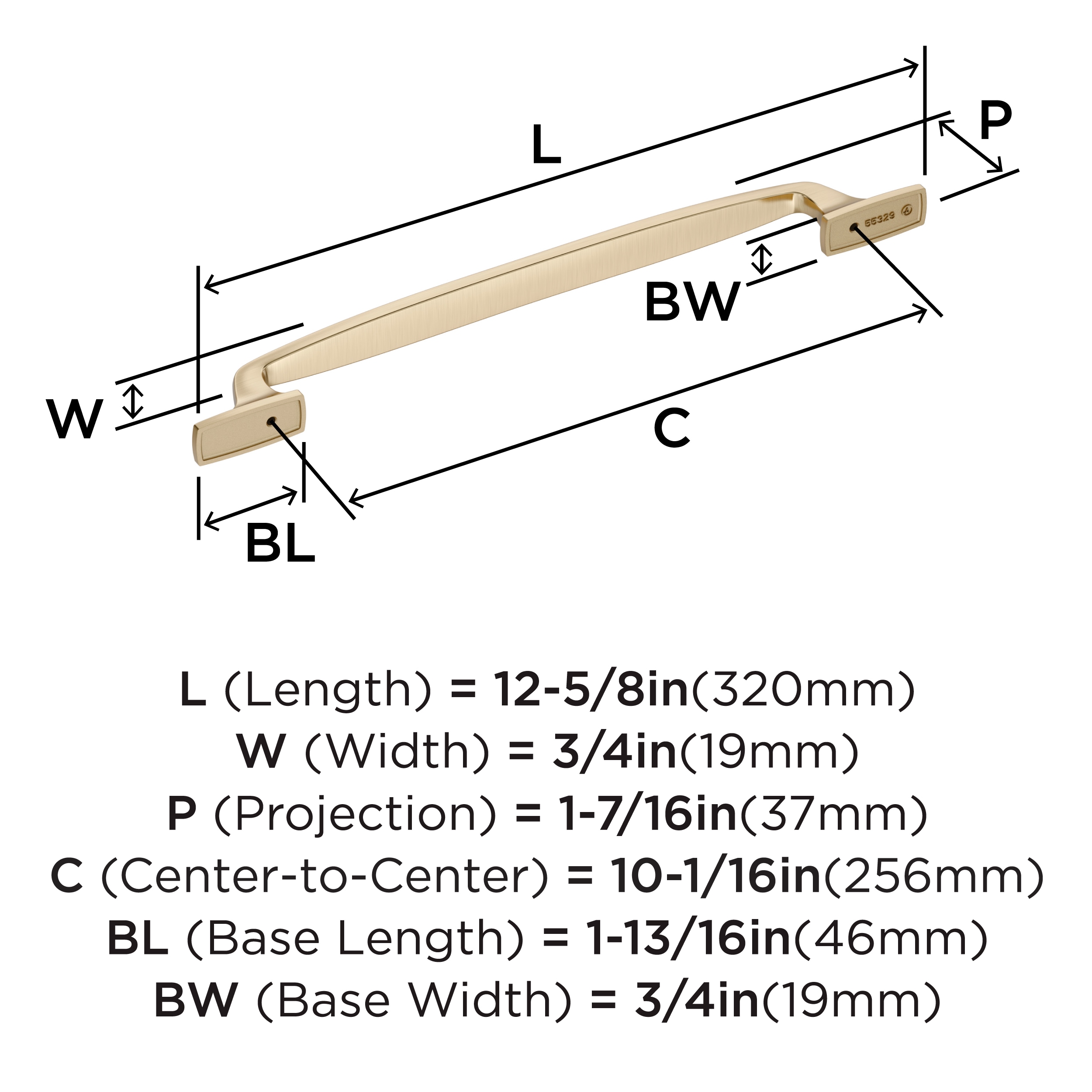 Amerock BP55329BBZ Cabinet-Pulls - View #4