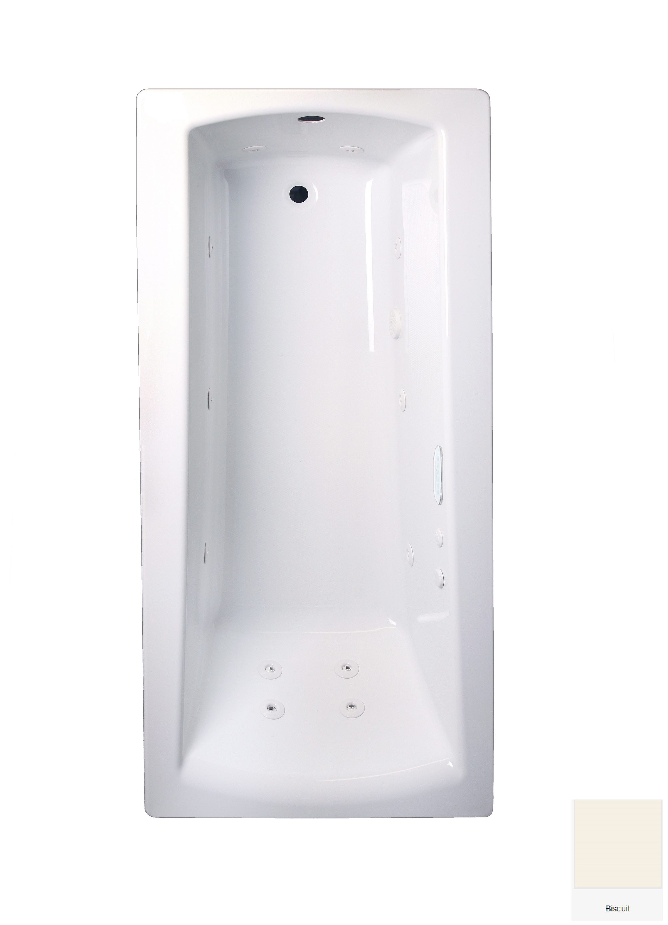 Boston 1 32-in x 60-in Biscuit Acrylic Drop-In Whirlpool and Air Bath Combination Tub (Reversible Drain) in White | - Laurel Mountain 6032BWA528