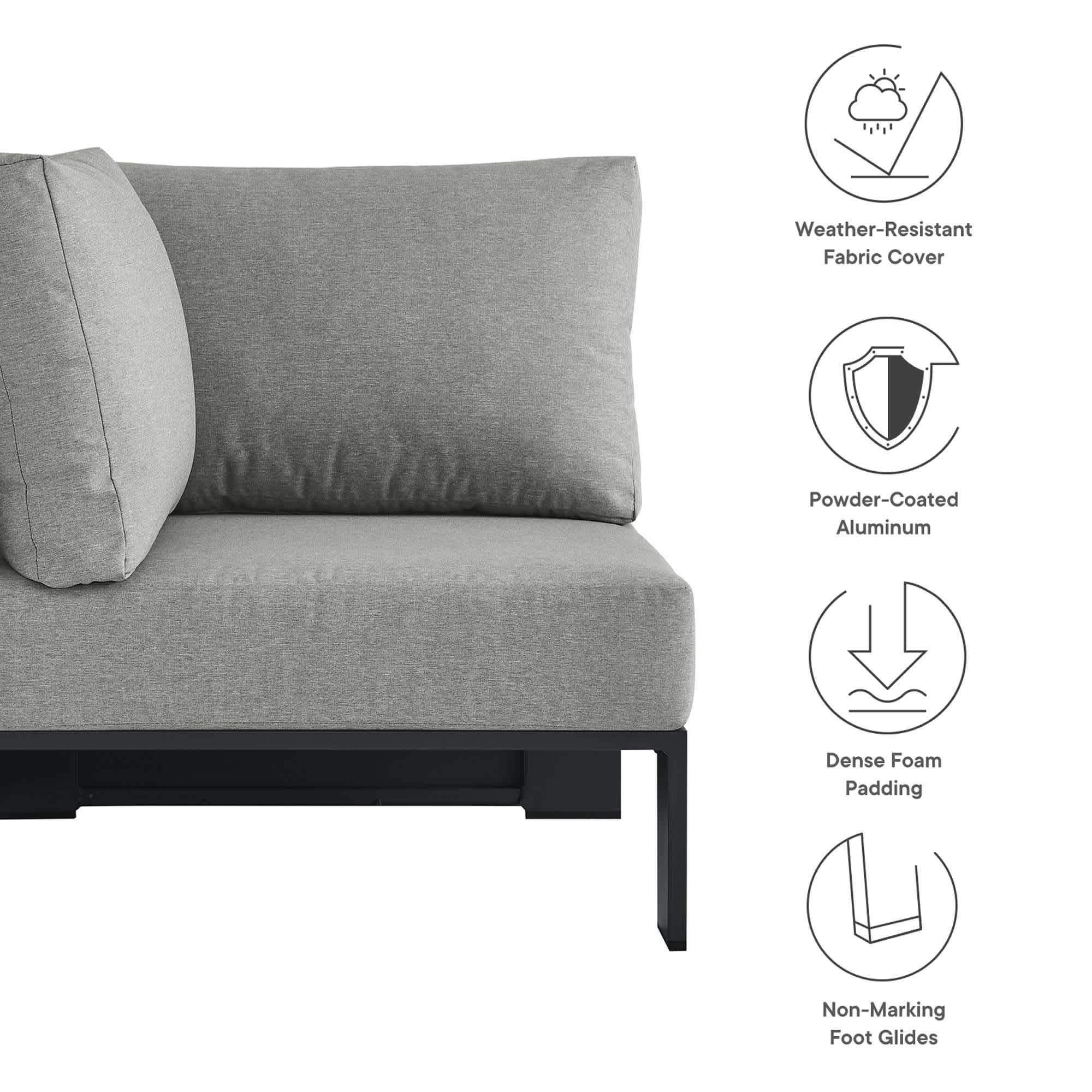 Modway EEI-6631-GRY-GRY Patio-Sofas-Daybeds - View #2