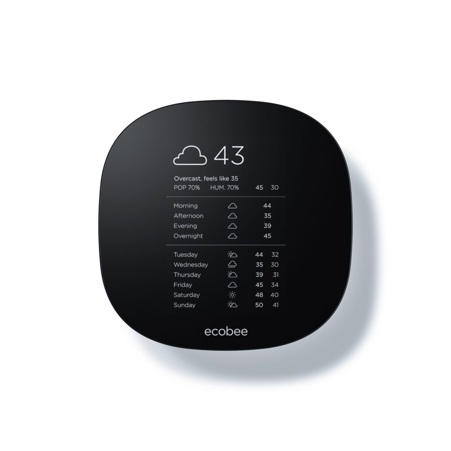 Wi lite. Ecobee термостат. Ecobee Smart thermostat. Ecobee3 Lite. Дизайн термостат ecobee