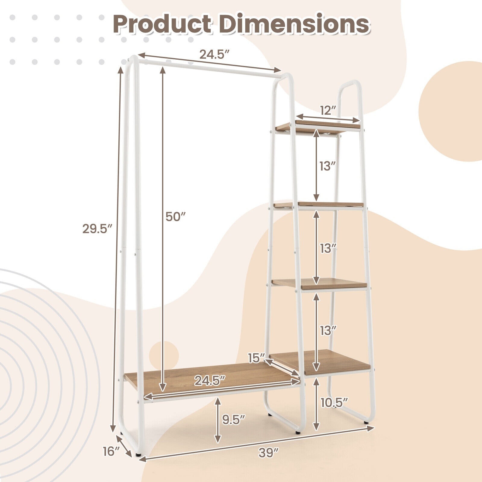 LIVIZA INS-66162WH Garment-Racks - View #3