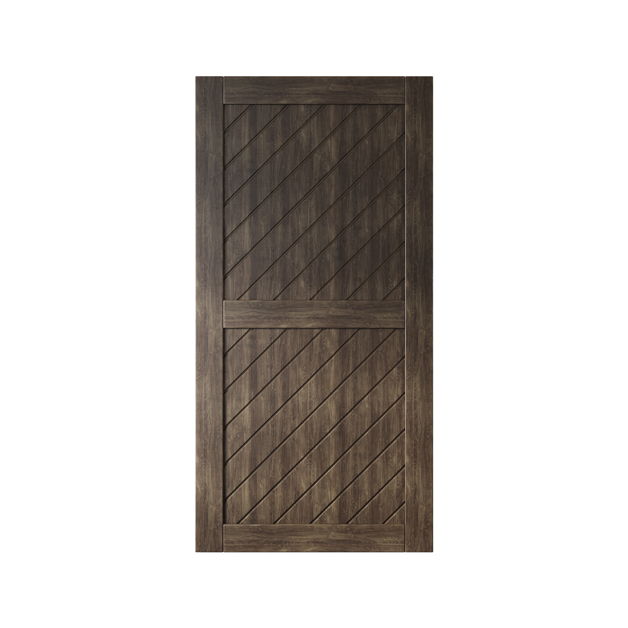 HOMACER XT1-3280-EB 32-in x 80-in Ebony Prefinished Non-standard Pine Wood Solid core Single Barn Door (Hardware Not Included)