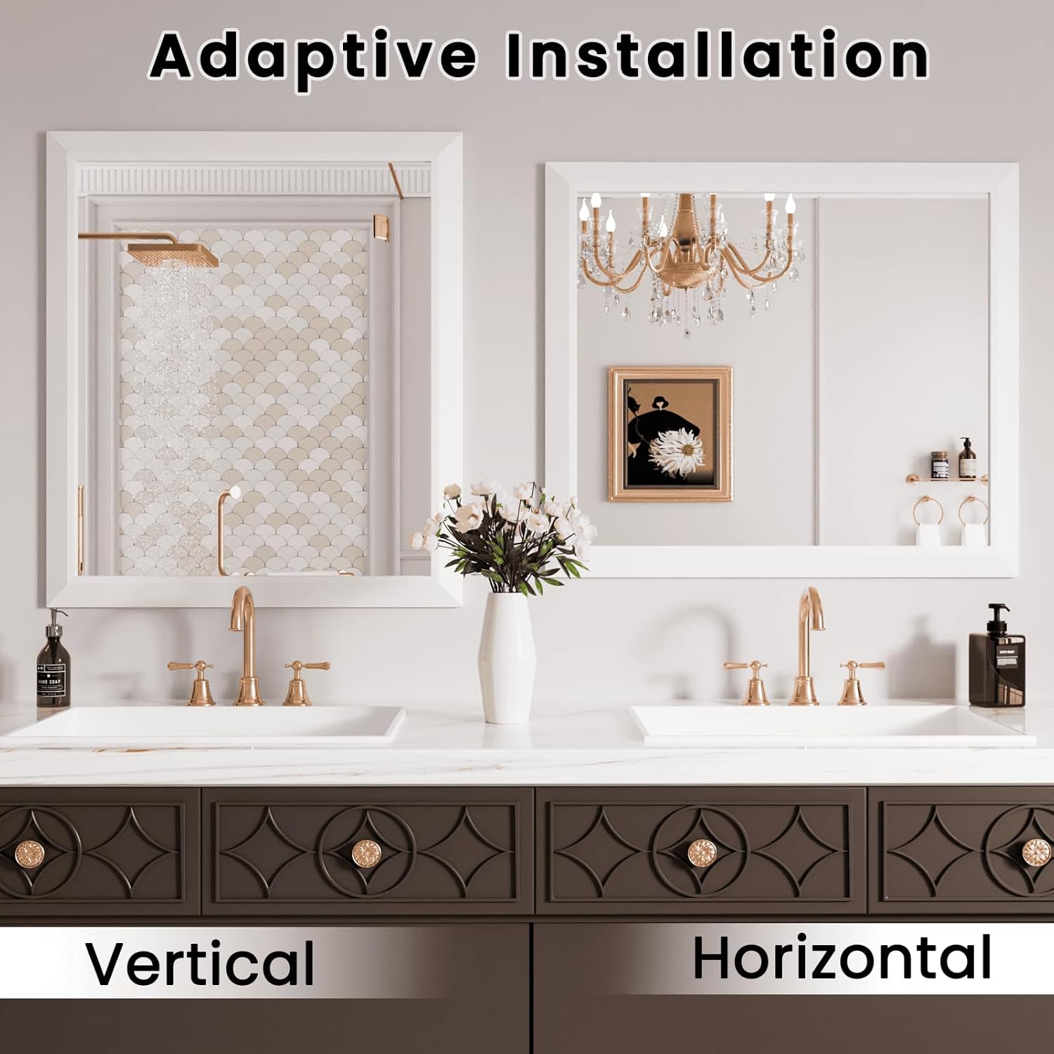 LOAAO D-RA6090-W Framed-Bath-Mirrors - View #4