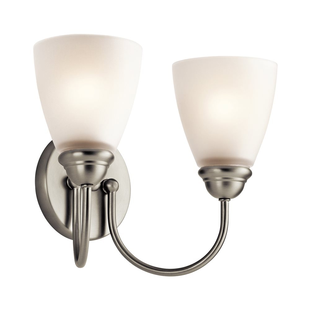 Kichler 45638NI Jolie 13-in 2 -Light Brushed Nickel Transitional Vanity light