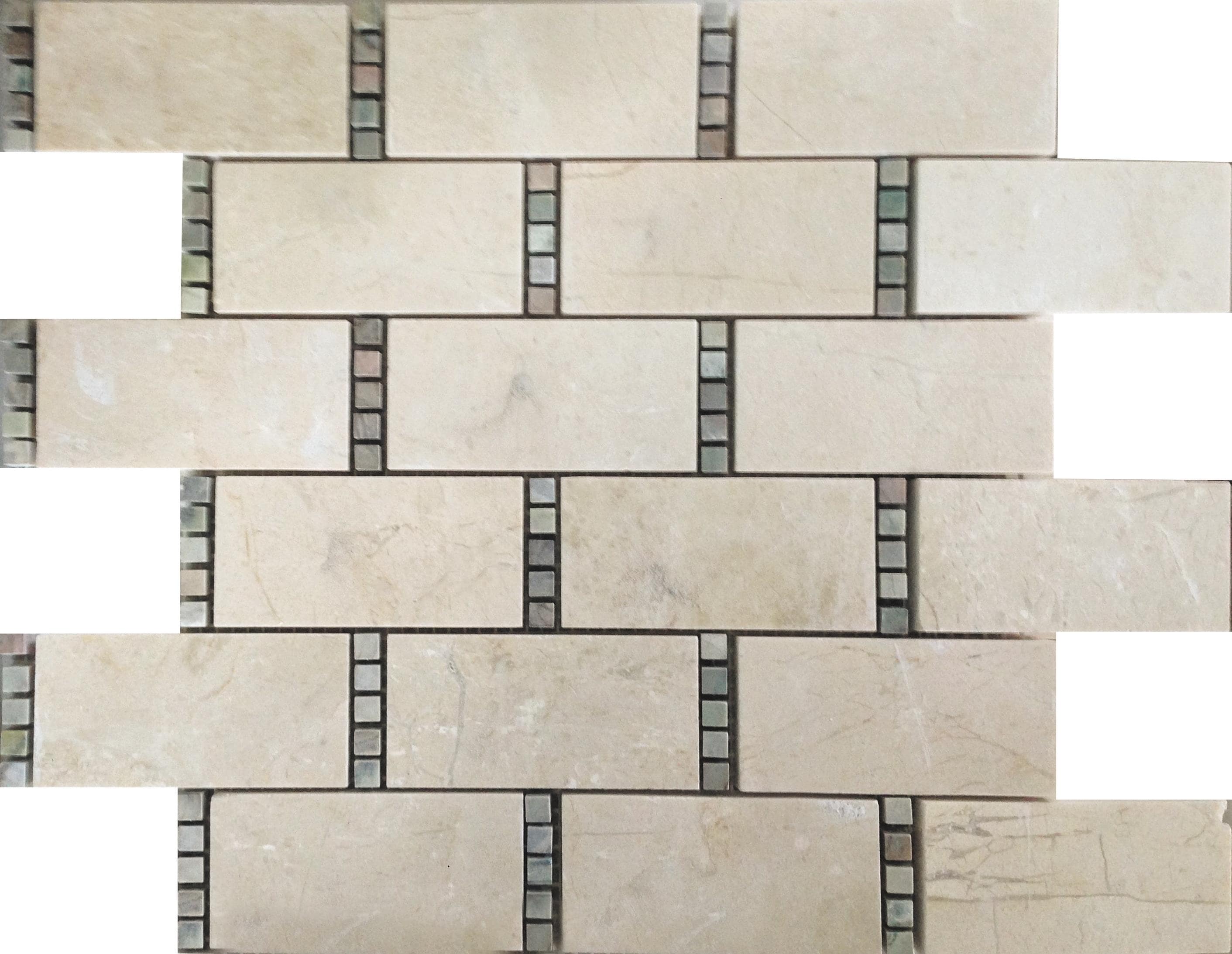 Apollo Tile APLVL88R04A Naples Beige 12-in x 13-in Polished Natural stone Patterned Mosaic Floor and Wall Tile ( 5.28-sq ft Carton )