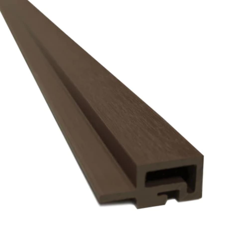 HIGHLANDERHOME JE23TEAKB2CP Smooth Dark Brown Composite Tongue and Groove Wall Plank ( 2 -Pack , Covers 2.6-sq ft )