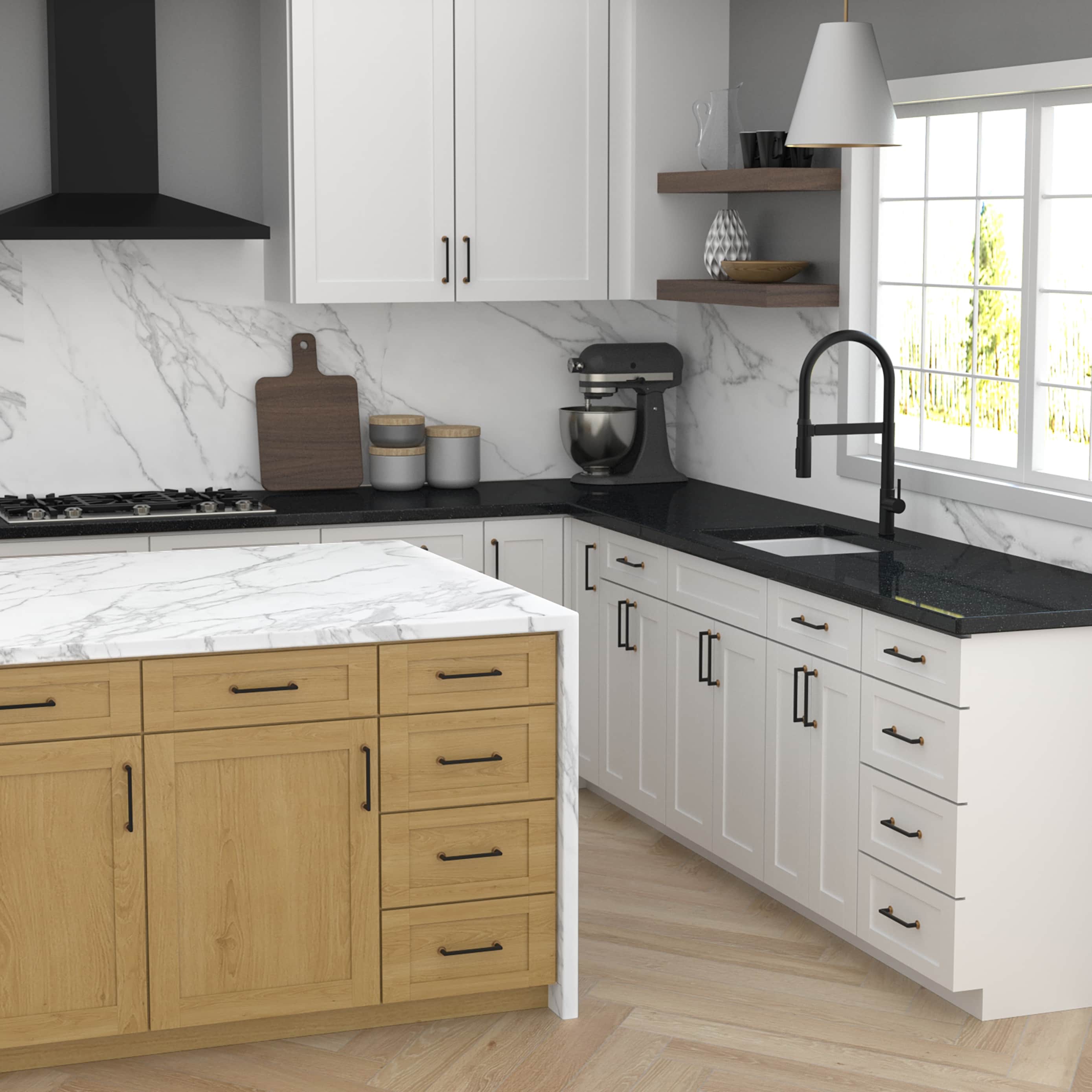 Origin 21 CAB-128-440-MB-BG-6P Cabinet-Pulls - View #8