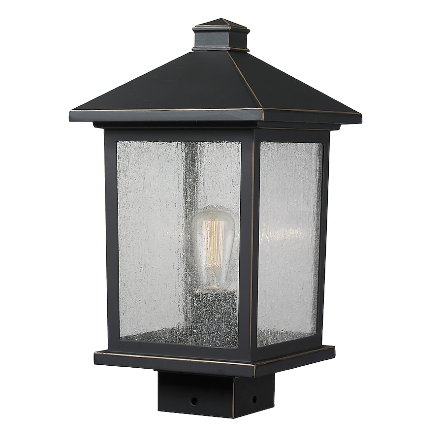 Z-Lite Portland 800-Watt 14.375-in Oil Rubbed Bronze Traditional Post Light Z-Lite Portland 800-Watt 14.375-in Oil Rubbed Bronze Traditional Post Light