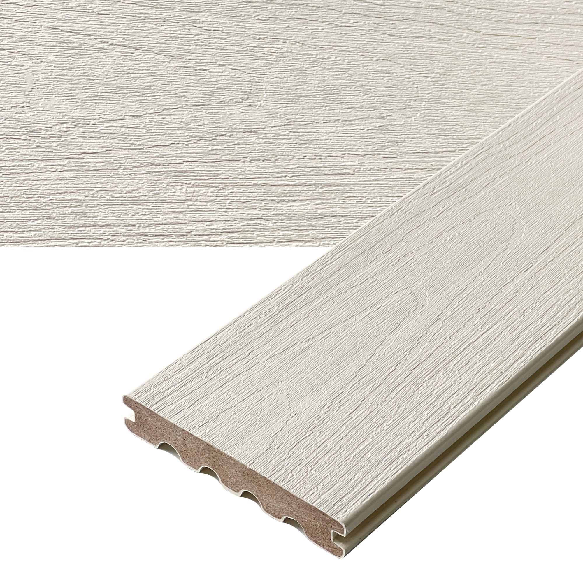 Armadillo 88116 EVOLUTION 1-in x 6-in x 16-ft Linen Grooved Composite Deck board