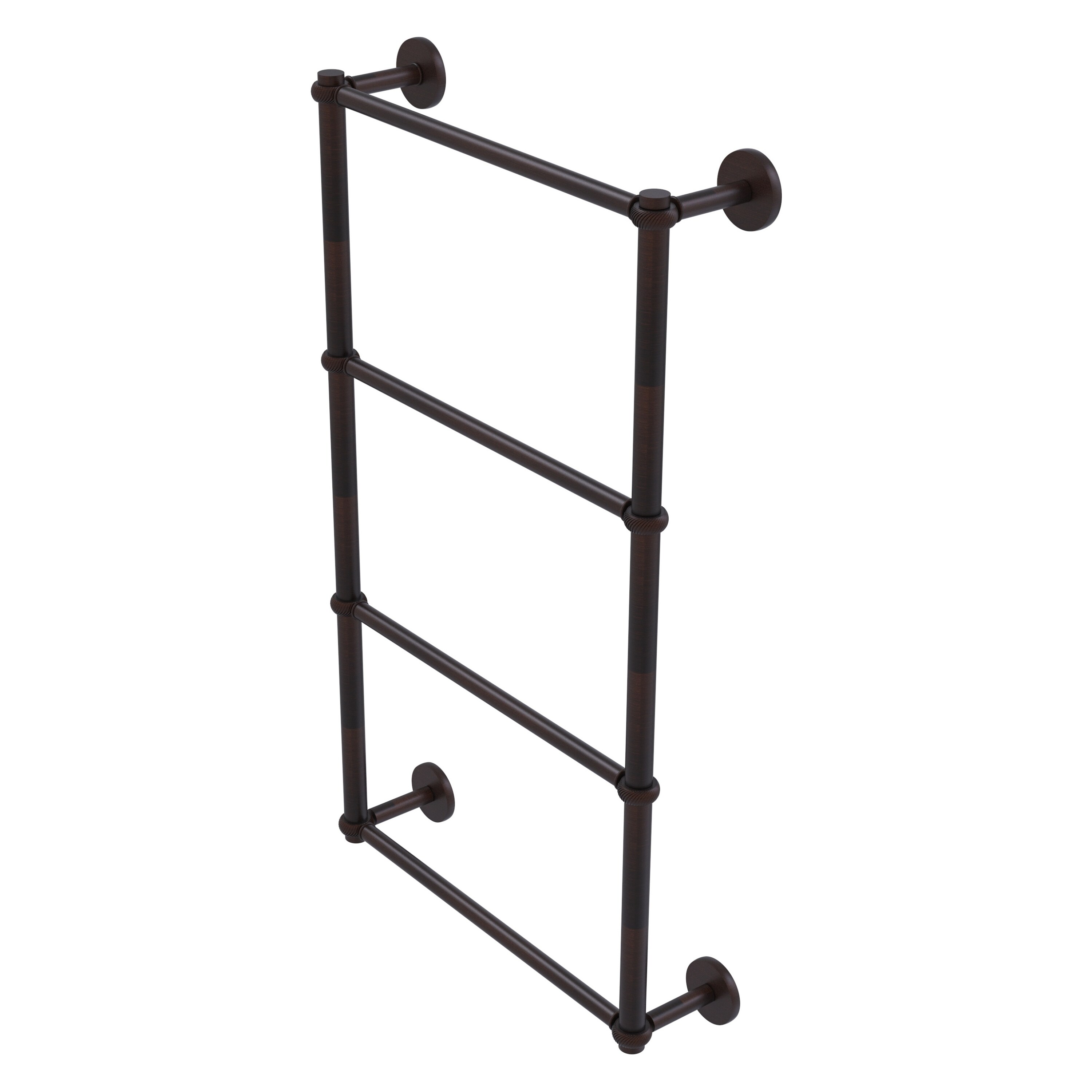 Allied Brass P1000-28T-24-VB Prestige Skyline 24-in double Venetian Bronze Wall mount 4-tier Towel Bar