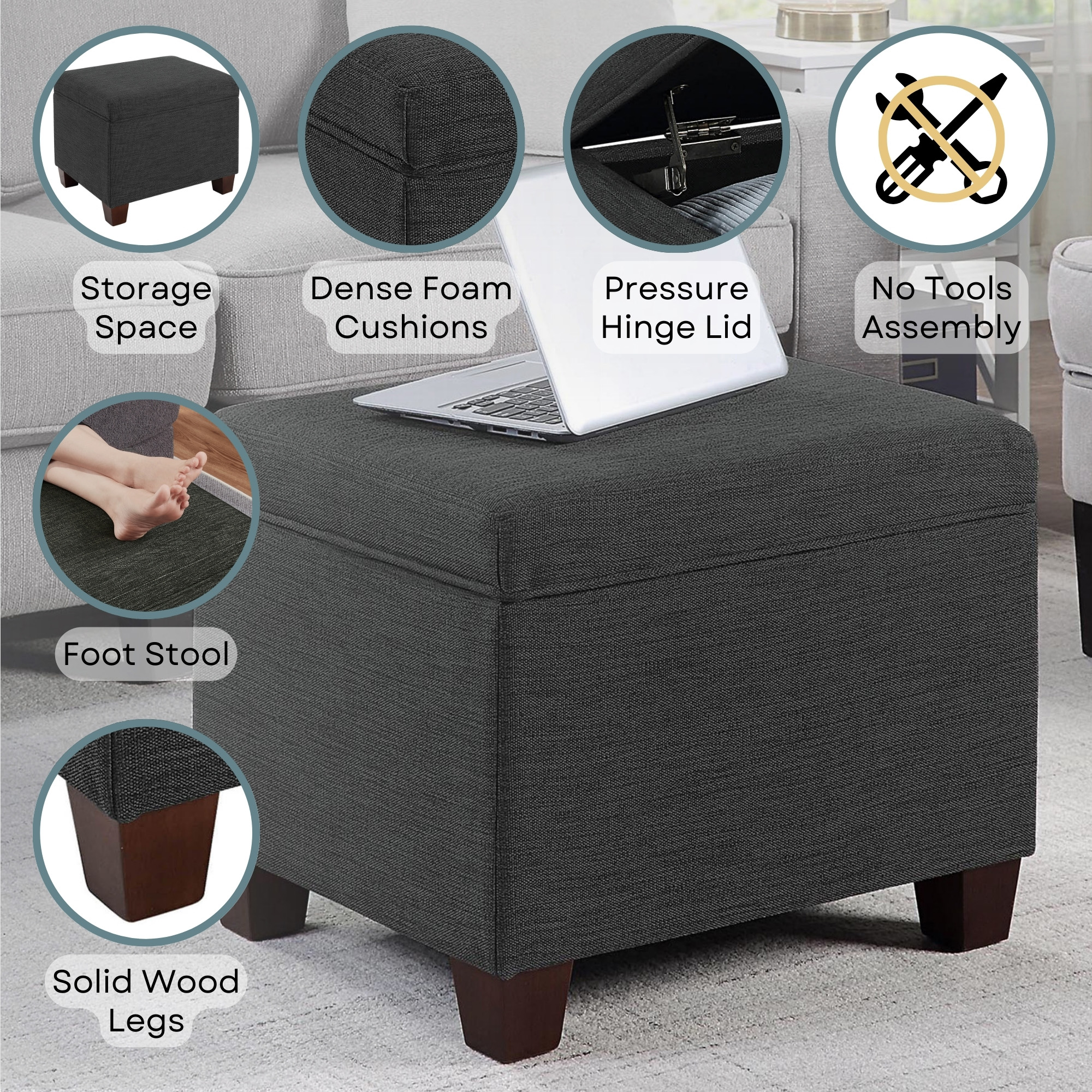 Convenience Concepts R9-217 Indoor-Ottomans - View #3