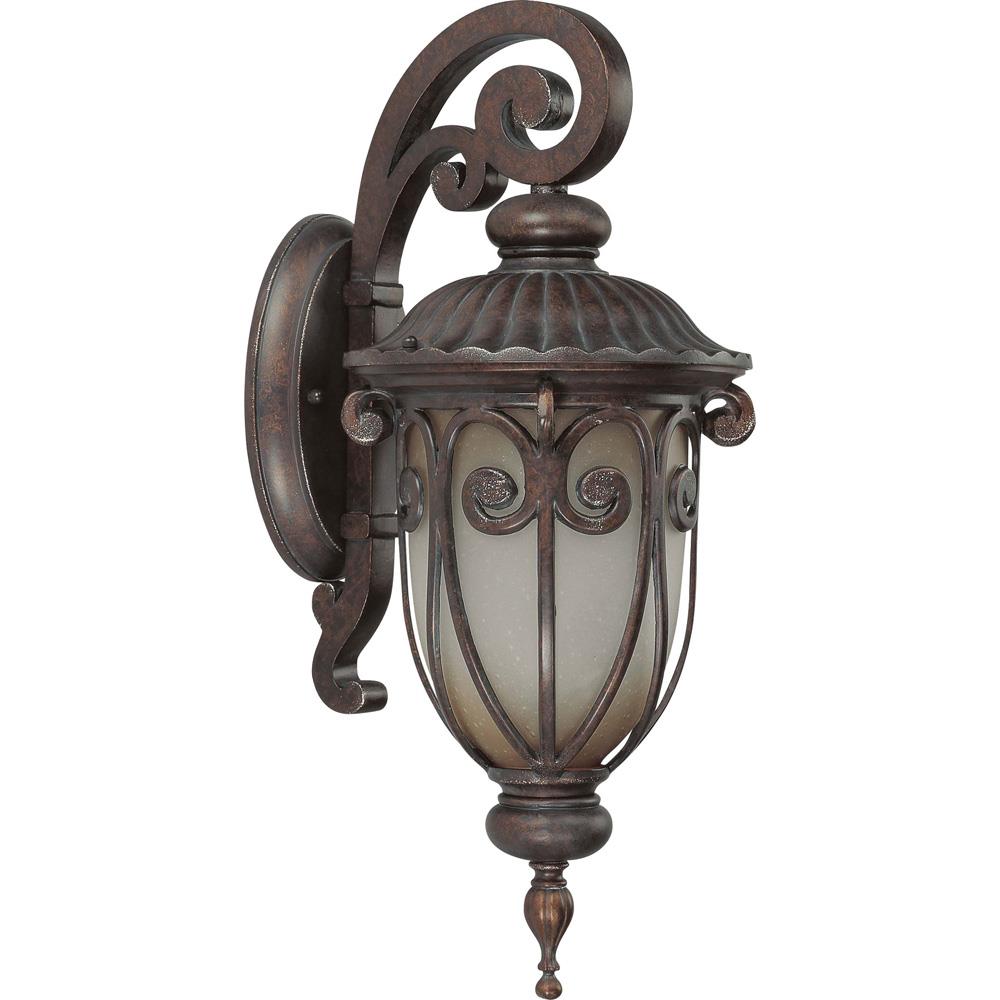 1-Light 20.09-in Burlwood Bronze Outdoor Wall Light At Lowes.com