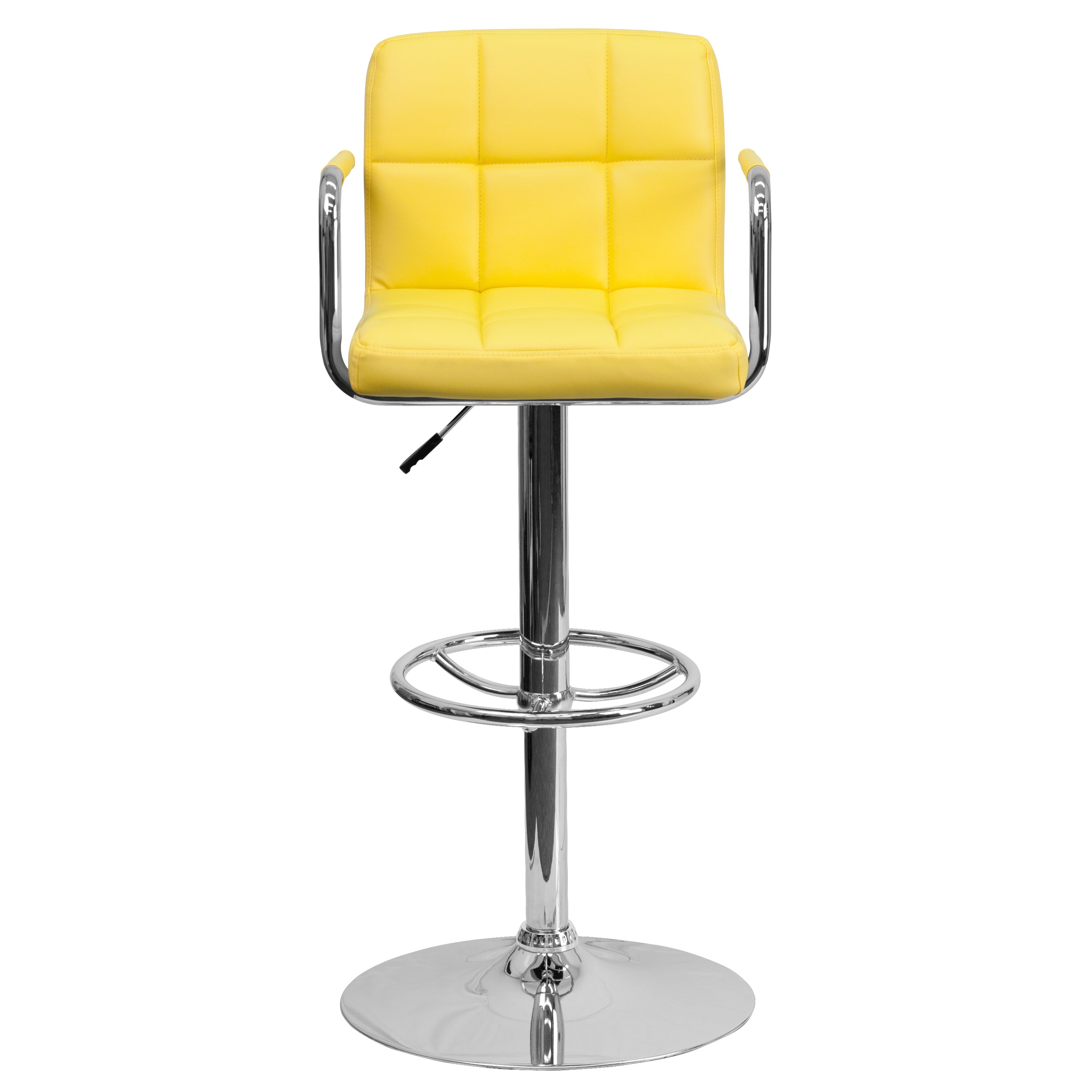 Flash Furniture Yellow 33.25 in H Adjustable height Upholstered