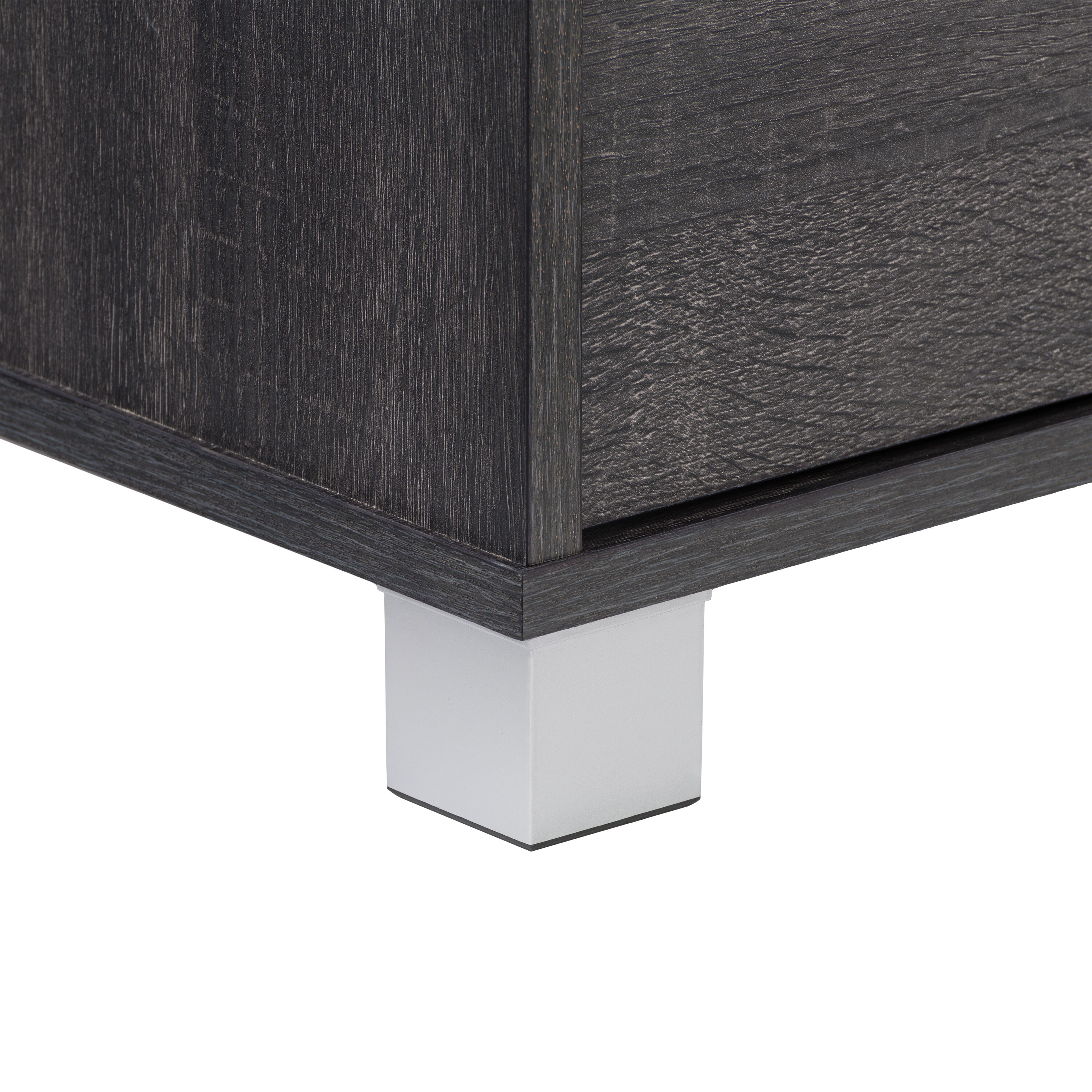 CorLiving Hollywood Modern/Contemporary Dark Grey Wood Grain Tv Stand ...