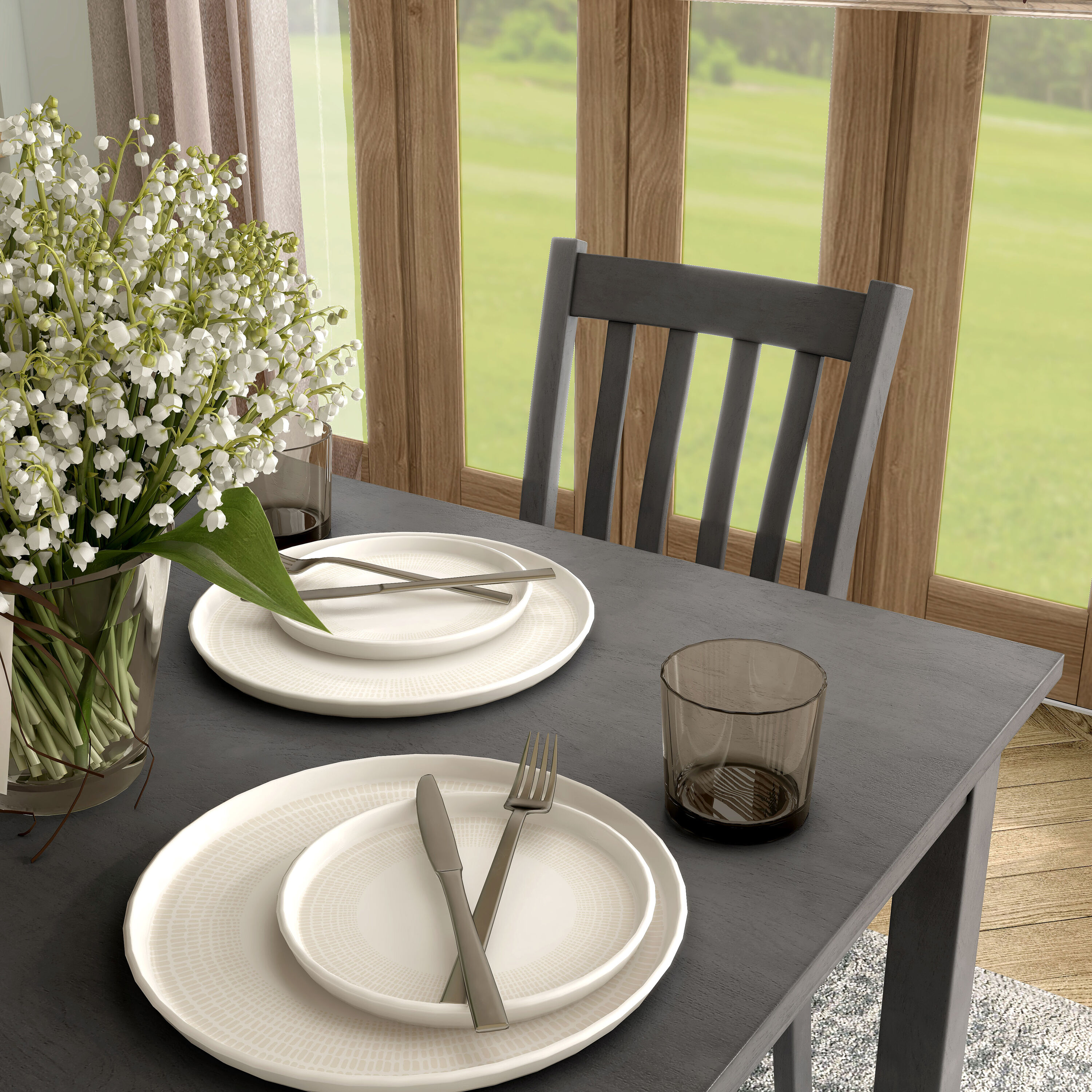 Furniture of America EC-3583GY-T-5PK Dining-Sets - View #5