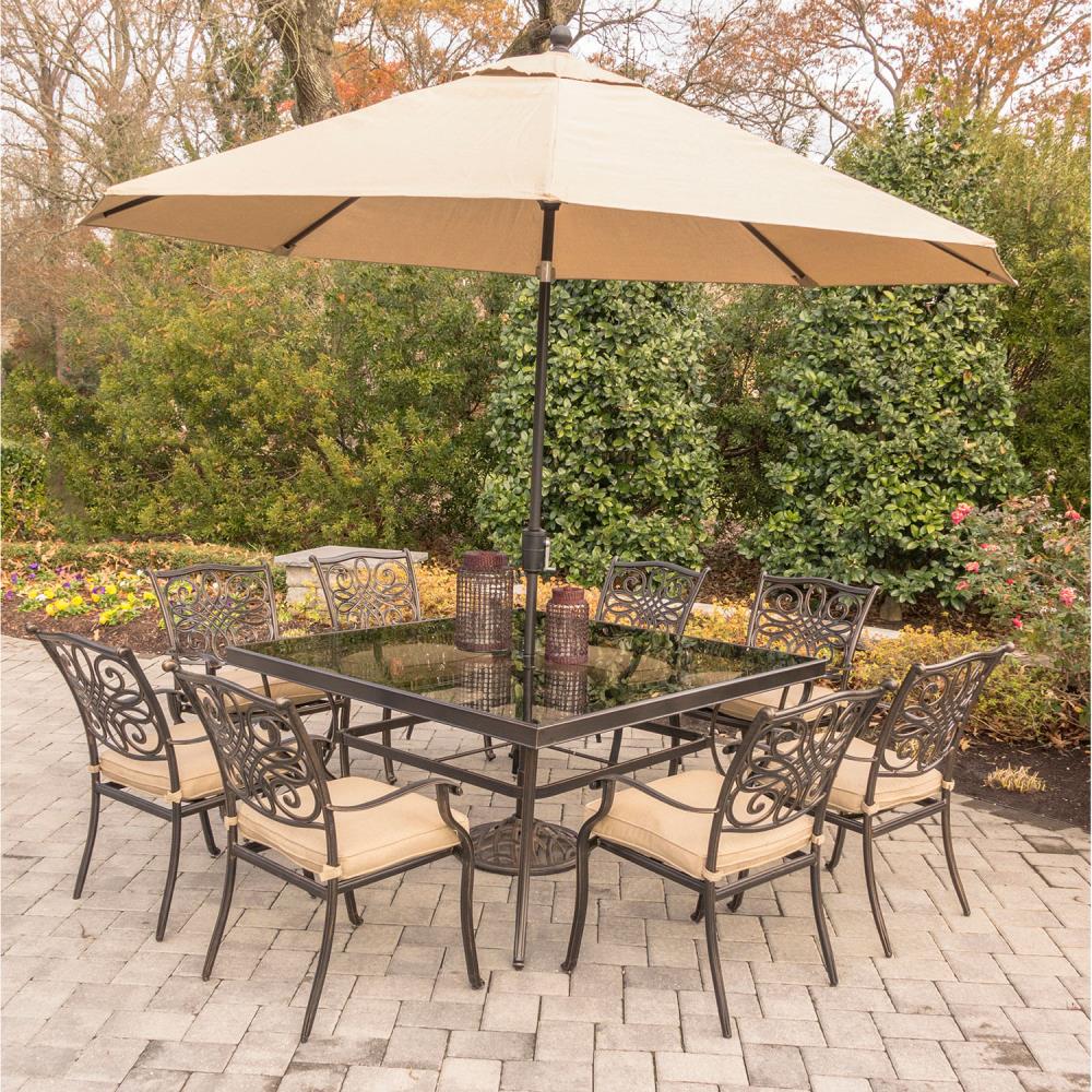 Hanover TRADDN9PCSQG-SU Patio-Dining-Sets - View #10