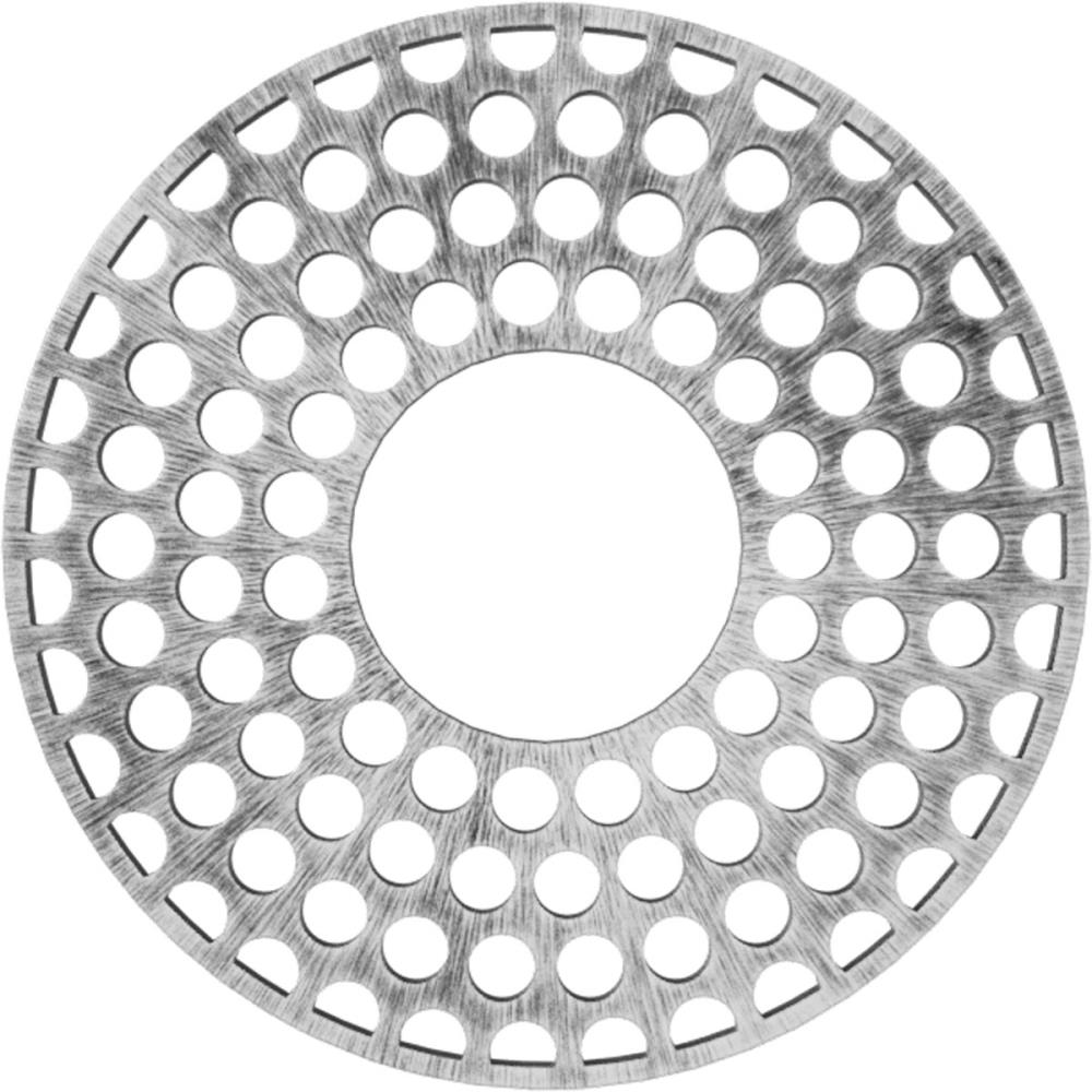 Ekena Millwork CMPP34FFASV Fink 34-in W x 34-in L Contemporary Painted Antiqued Silver PVC Whole Ceiling Medallion
