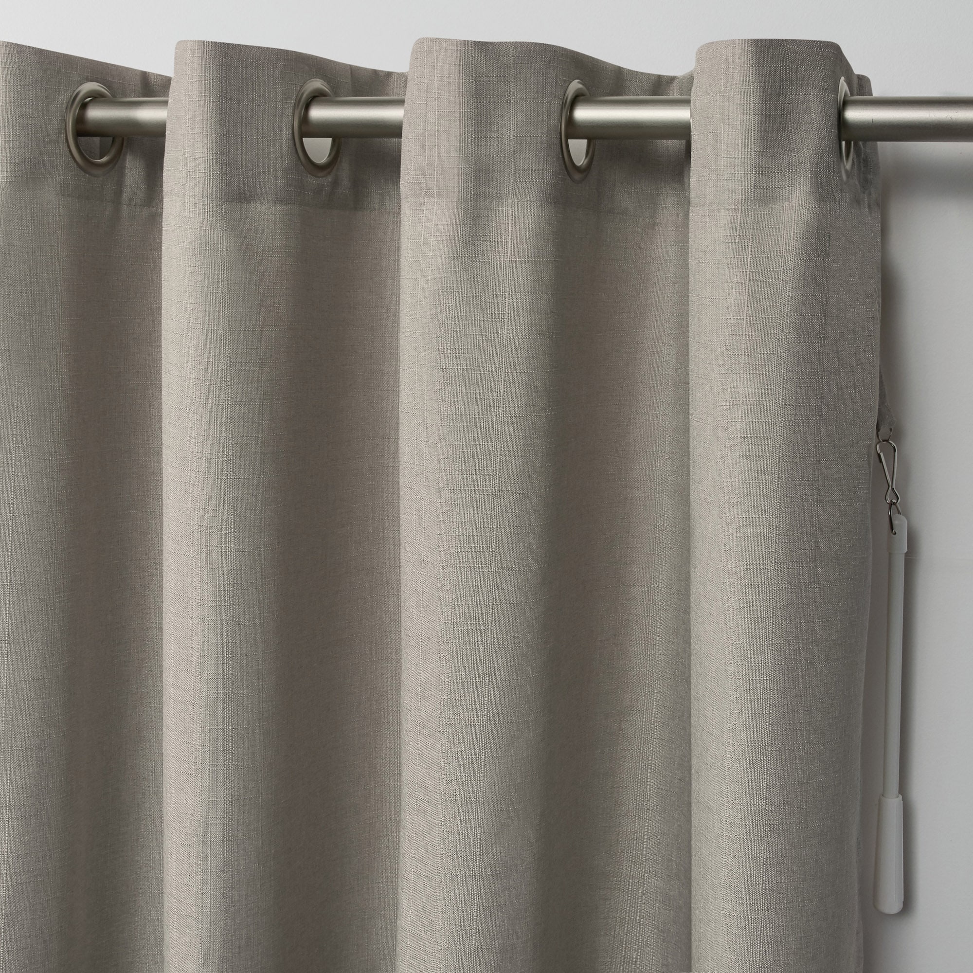 Exclusive Home 96-in Beige Light Filtering Grommet Single Curtain Panel ...