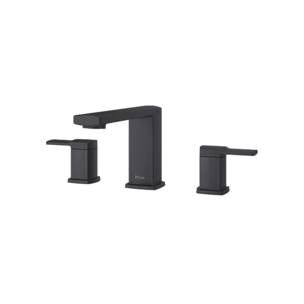 Pfister Deckard Matte Black 2 Handle Deck Mount Roman Low Arc Bathtub Faucet At 6019