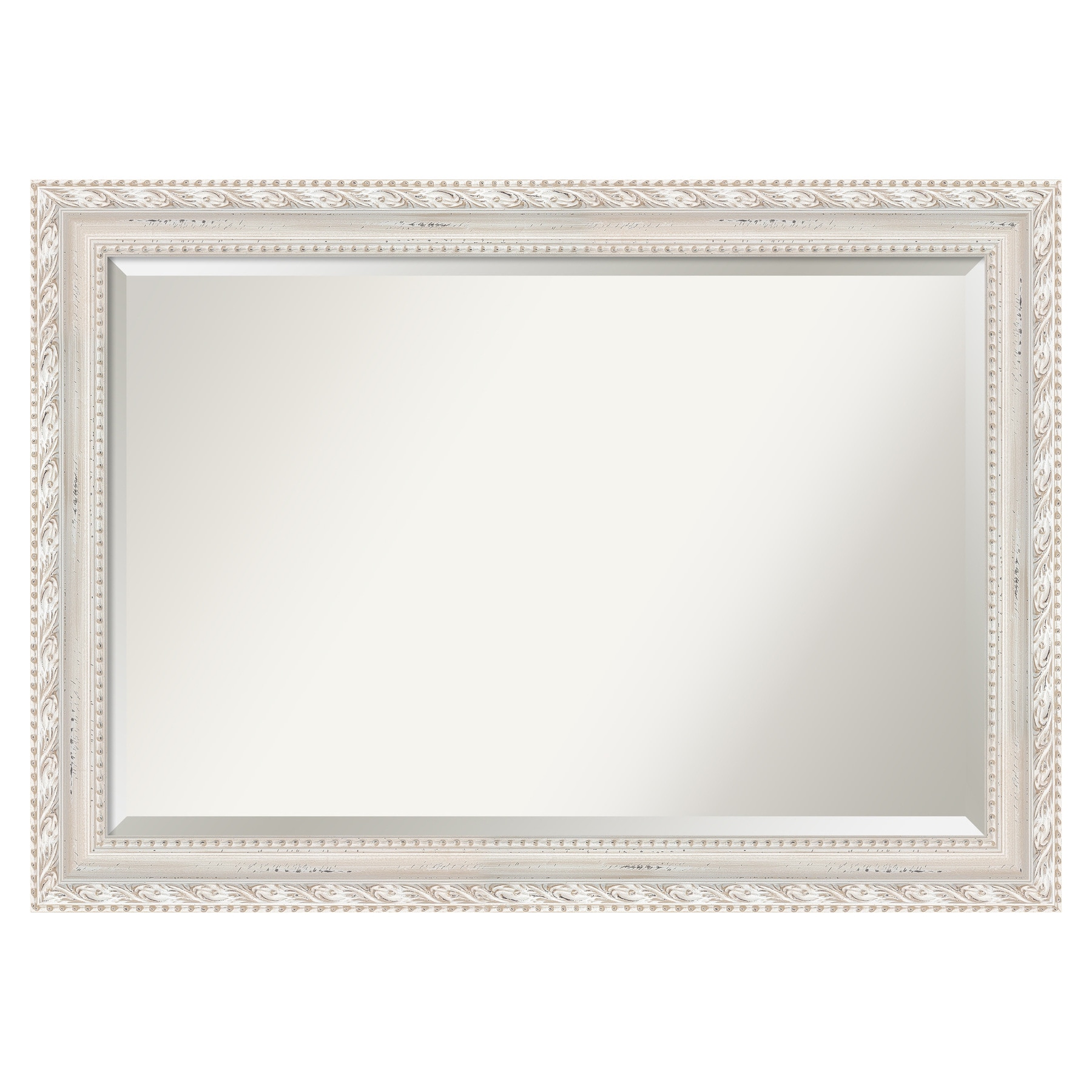 Amanti Art A17008100812 Opera Off White Frame 41.5-in W x 29.5-in H Rectangle Opera Off White Framed Vanity Mirror