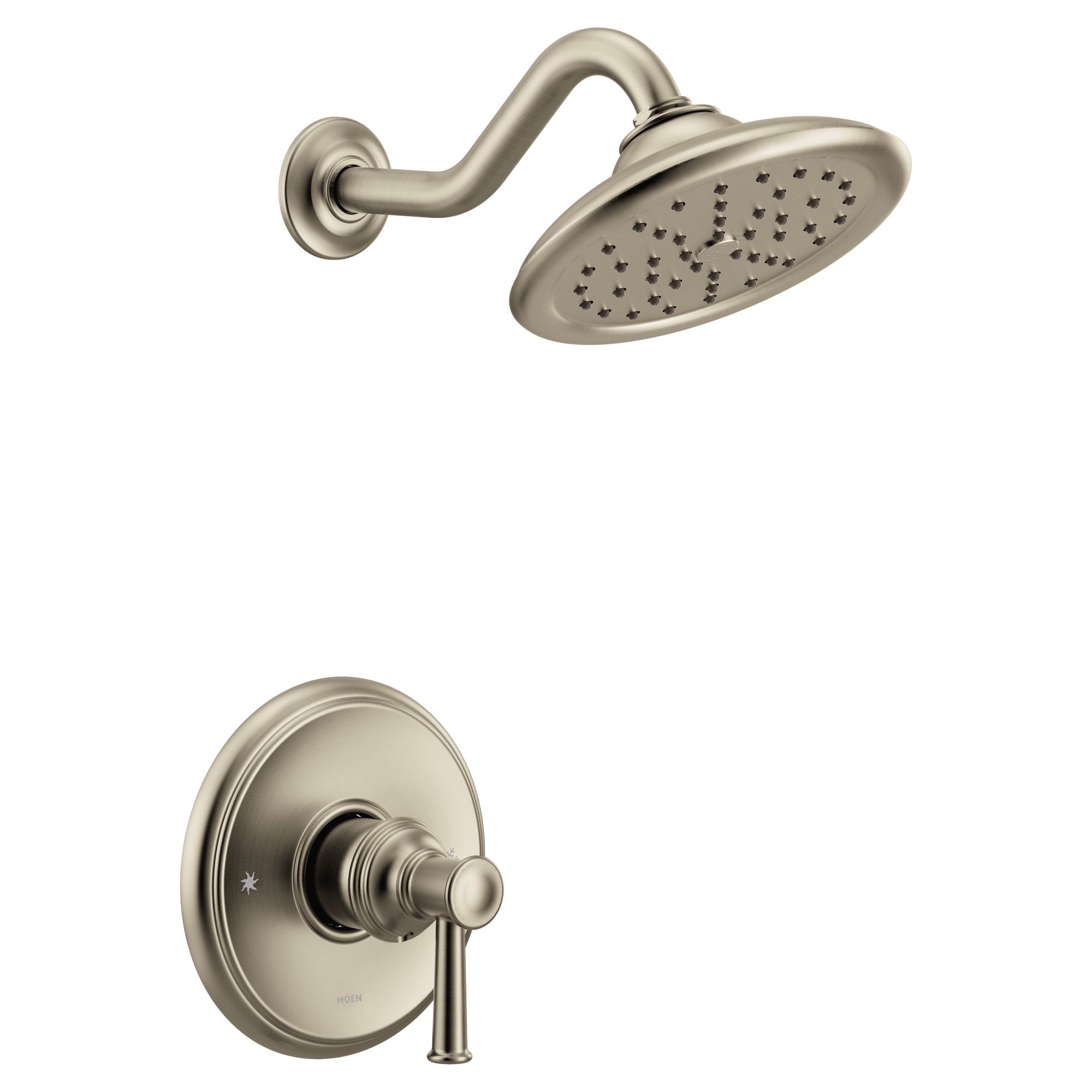 Moen UT3312BN Belfield Brushed Nickel 1-handle Single function 7-Inches Round Shower Faucet