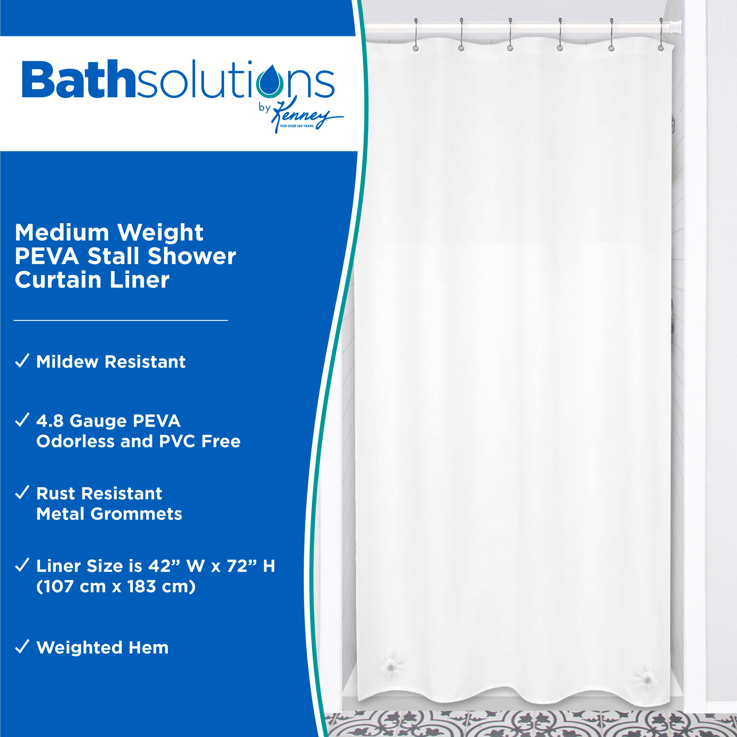 Kenney KN61145PDQ Shower-Curtains-Liners - View #2