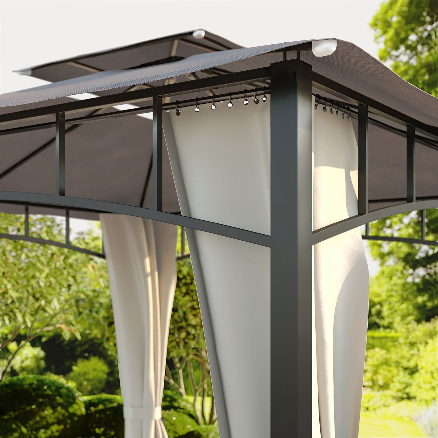 Hanover ORIANGAZ-TAN Wood-Resin-Gazebos - View #4