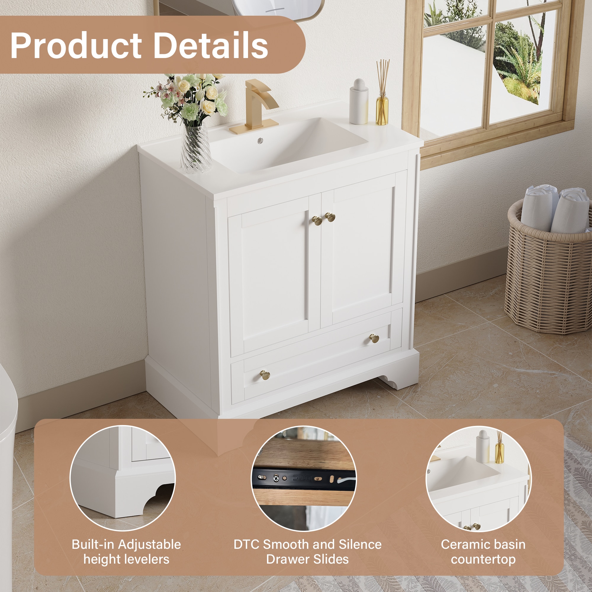 WELLFOR M1FM7236MB Bath-Vanity-Combo - View #4