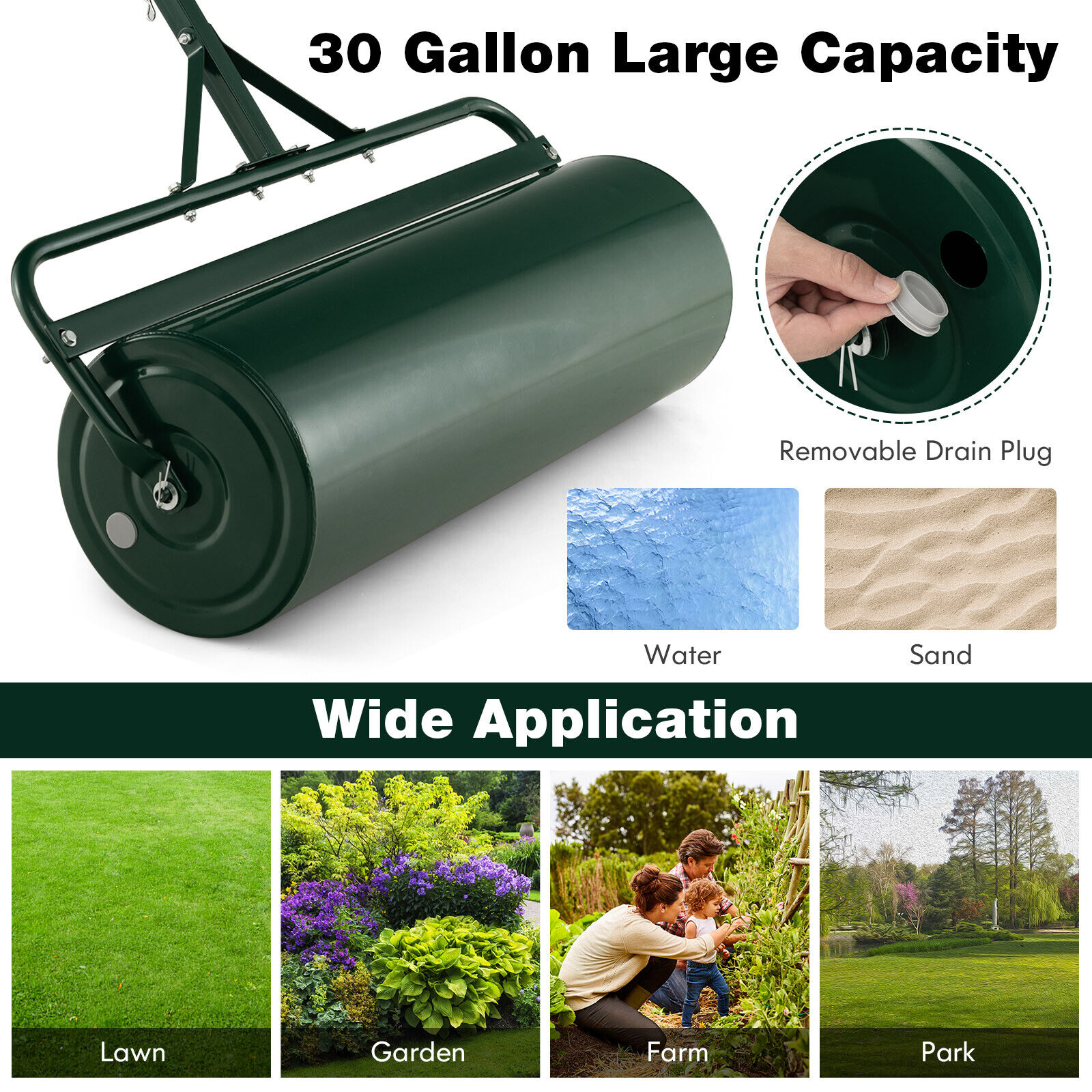 Iseryn NC4669GN Tow-Behind-Lawn-Rollers - View #3