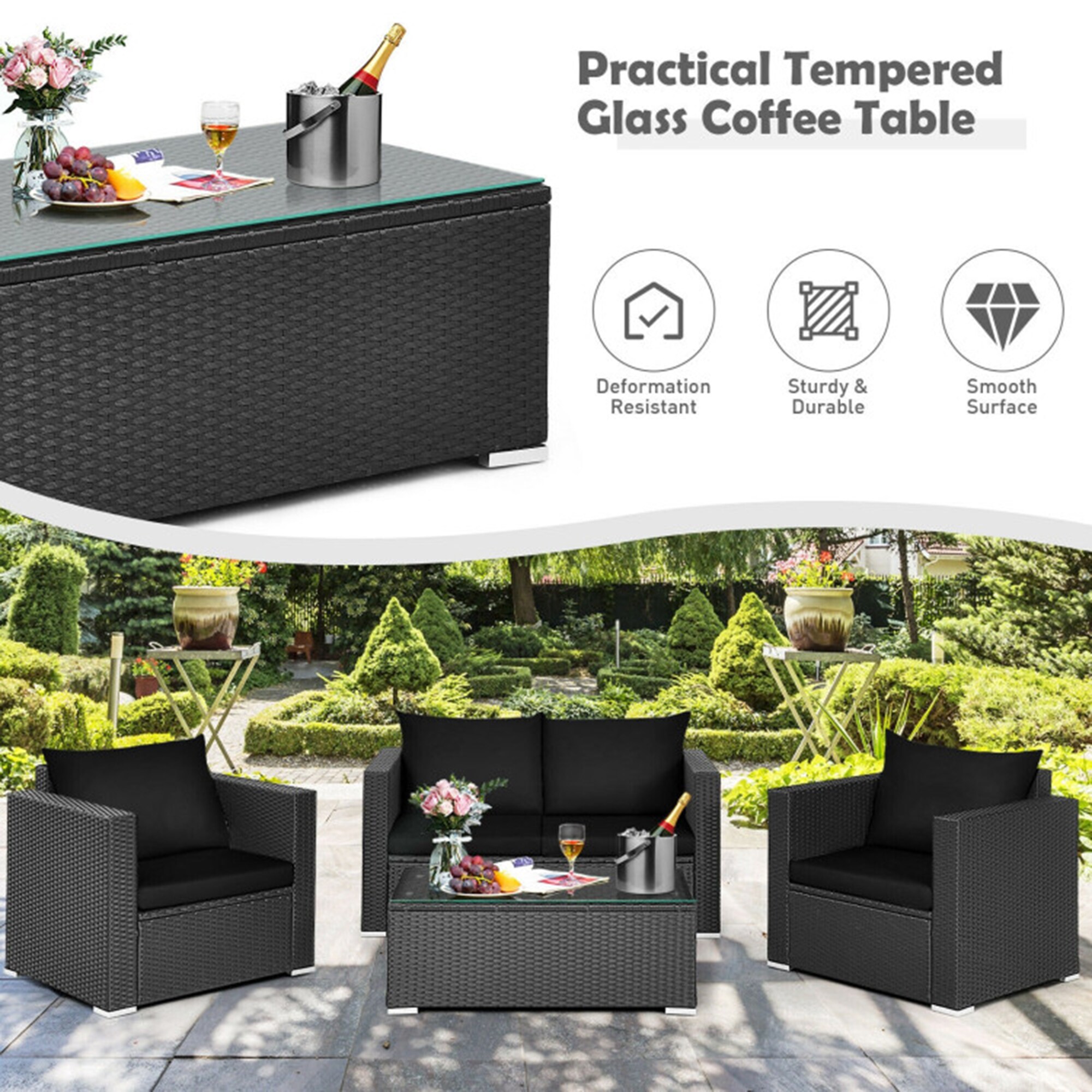 Mondawe MD010BK Patio-Conversation-Sets - View #6