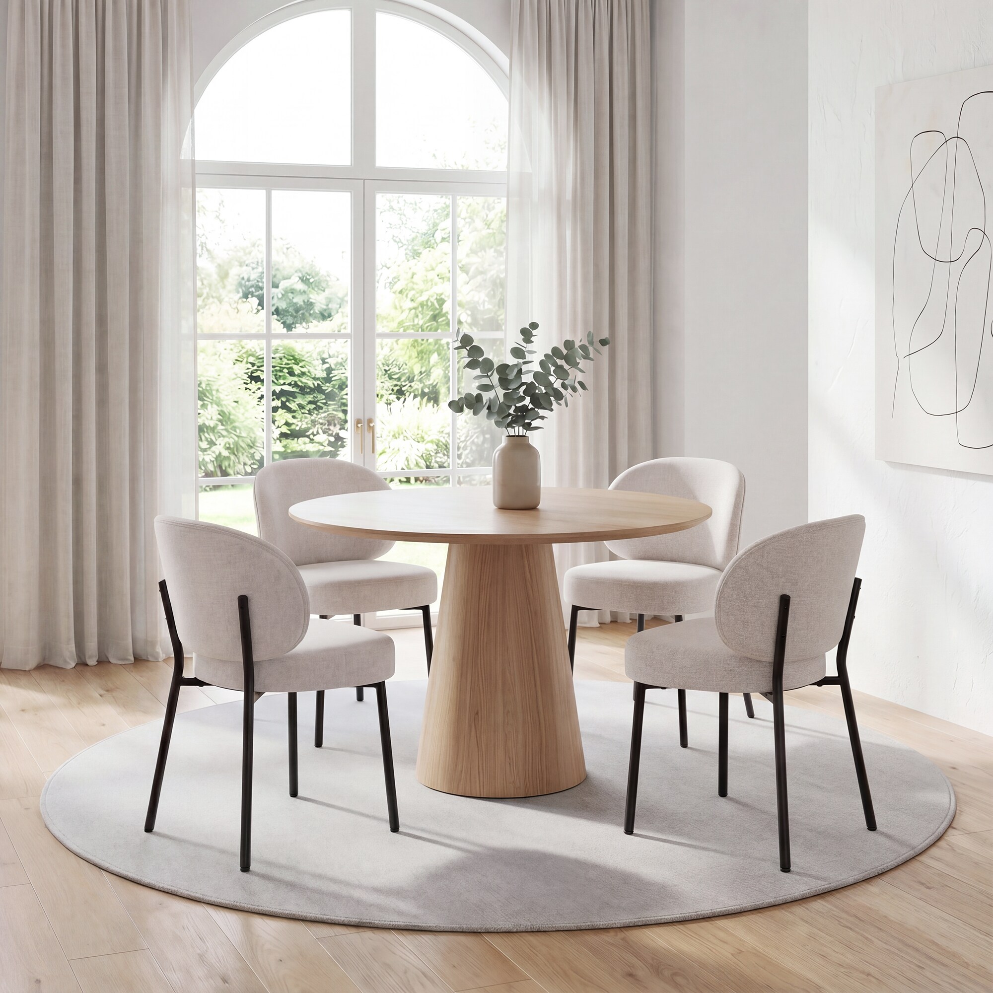ViviHav LS-DCM31A-BE-FB-2B Dining-Chairs - View #2