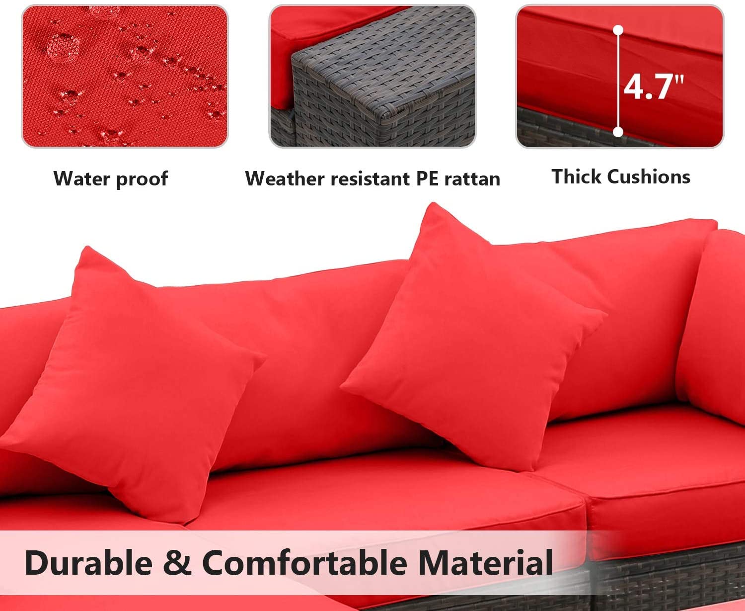 Tribesigns HOXK6-BNRD Patio-Sofas-Daybeds - View #6