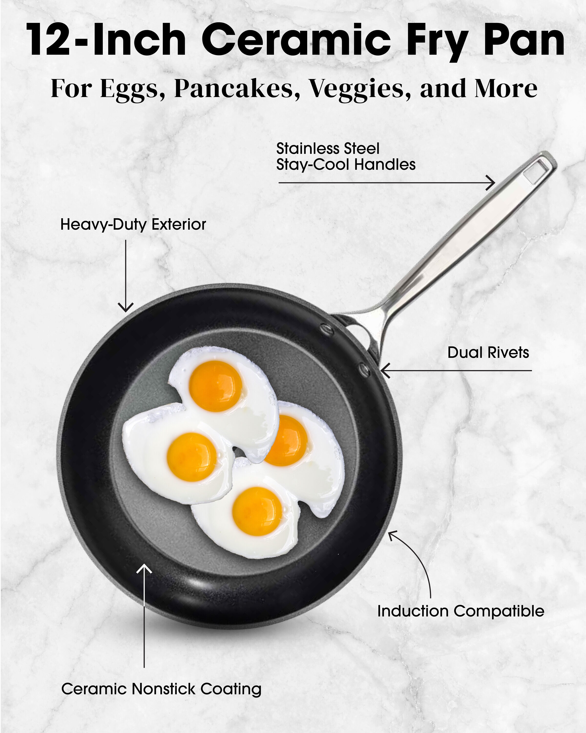 Gotham Steel Nonstick Double Side Frying Pan Pancake Maker