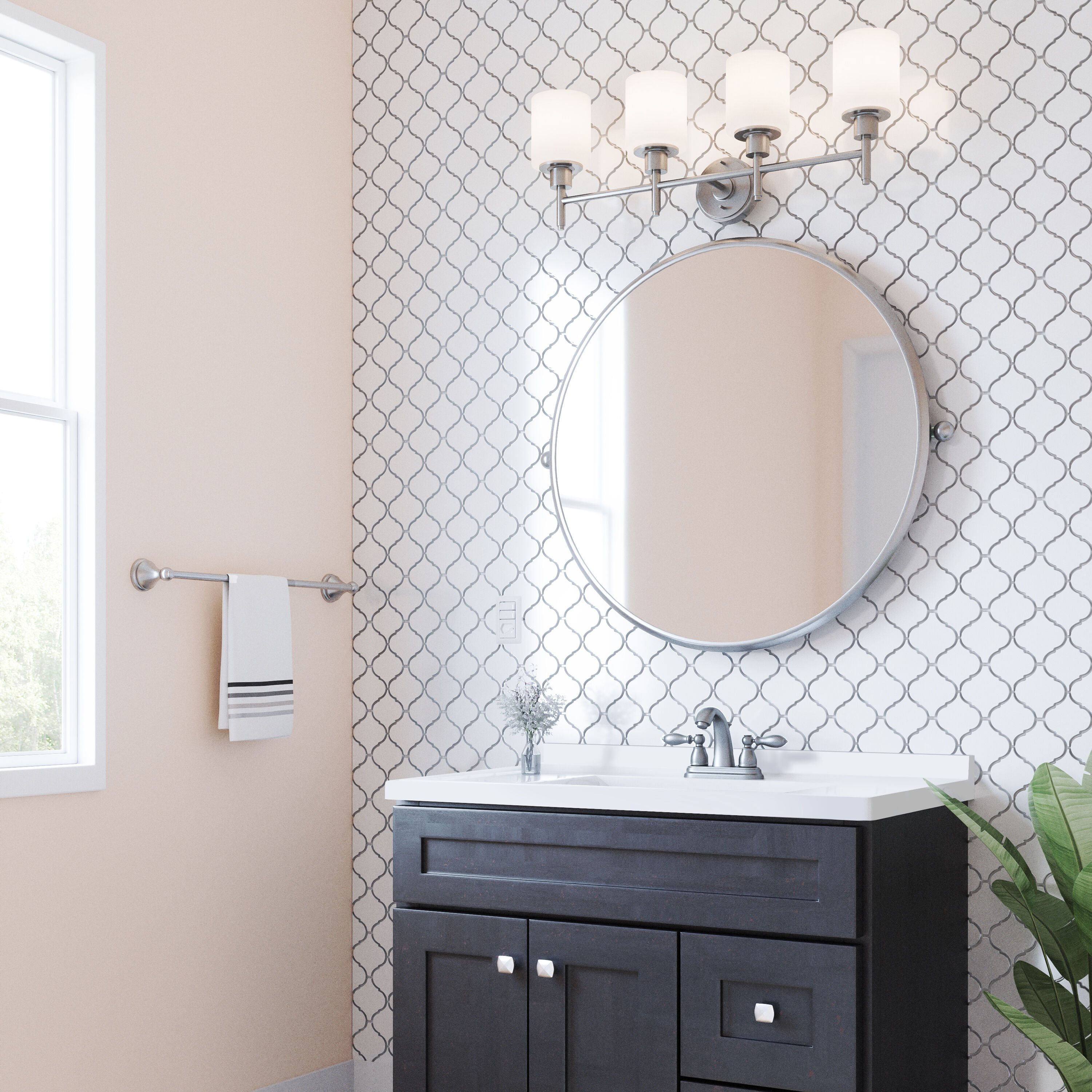 37-Inch White Cultured Marble Vanity Top with Backsplash