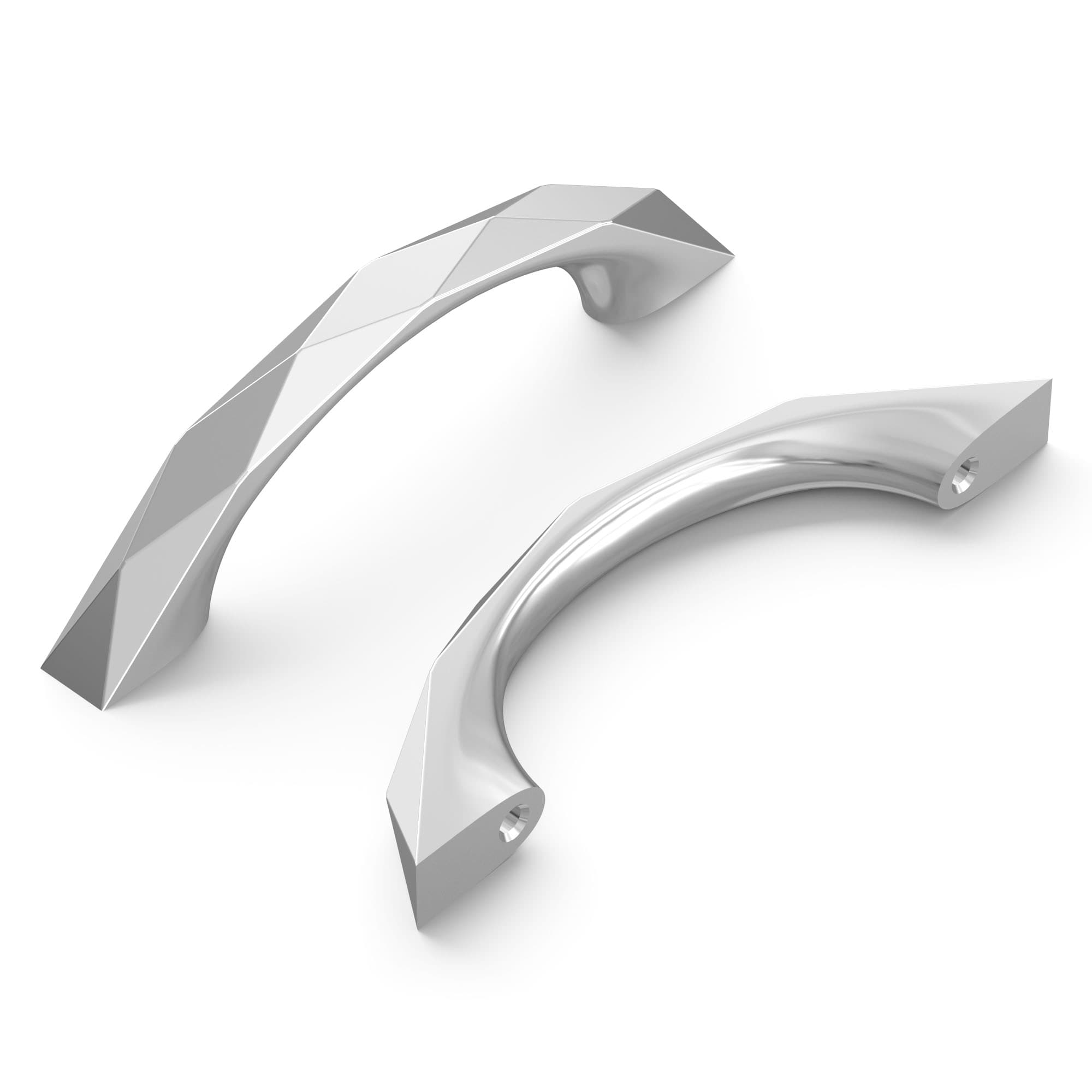 Hickory Hardware H077840CH Karat 3-in , 76mm Center to Center Chrome Arch Handle