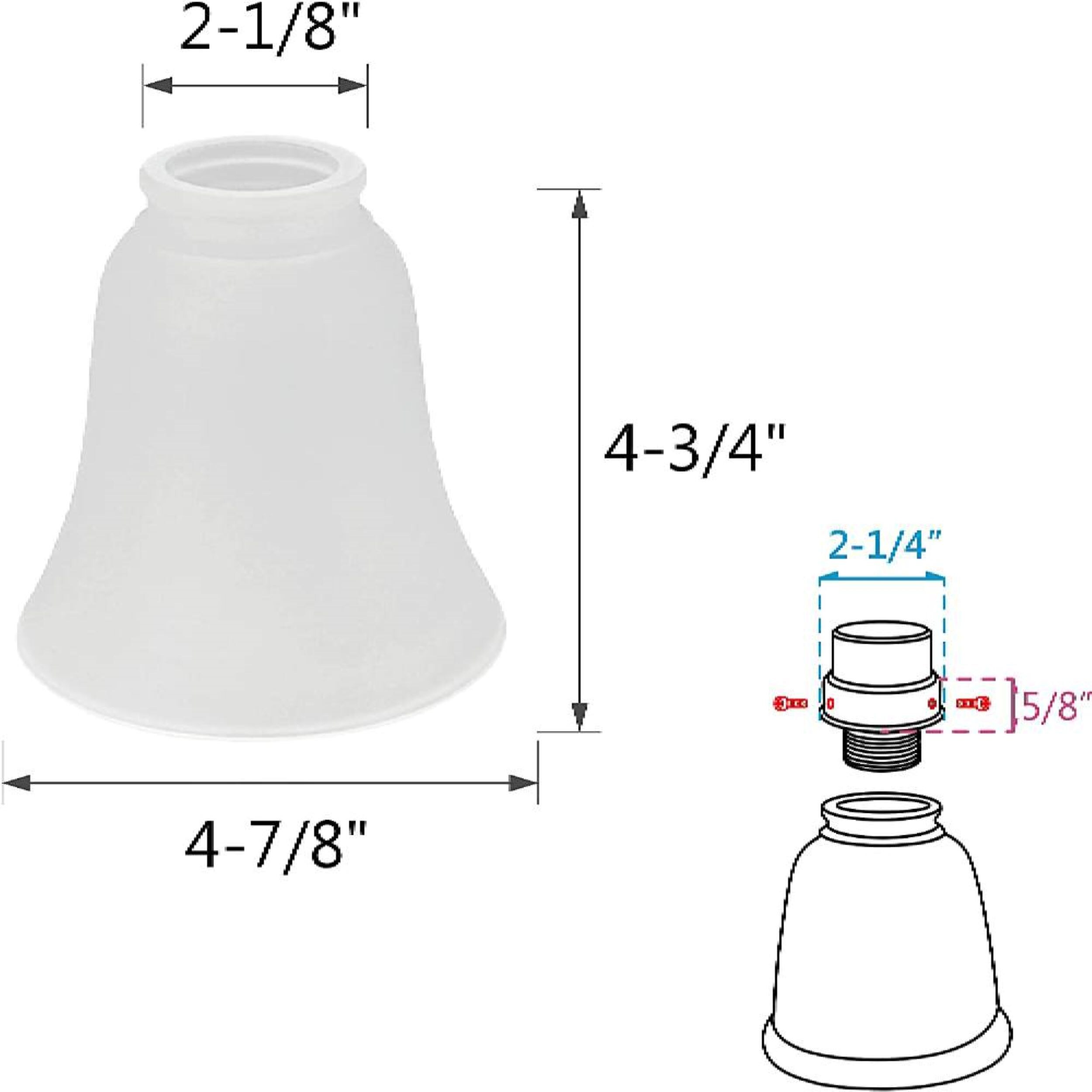 Aspen Creative Corporation 23046-4 Light-Shades - View #3