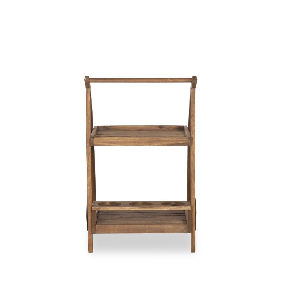 Linon Brown Wood Base with MDF Top Kitchen Cart (24.41-in x 21.06-in x 31.5-in)