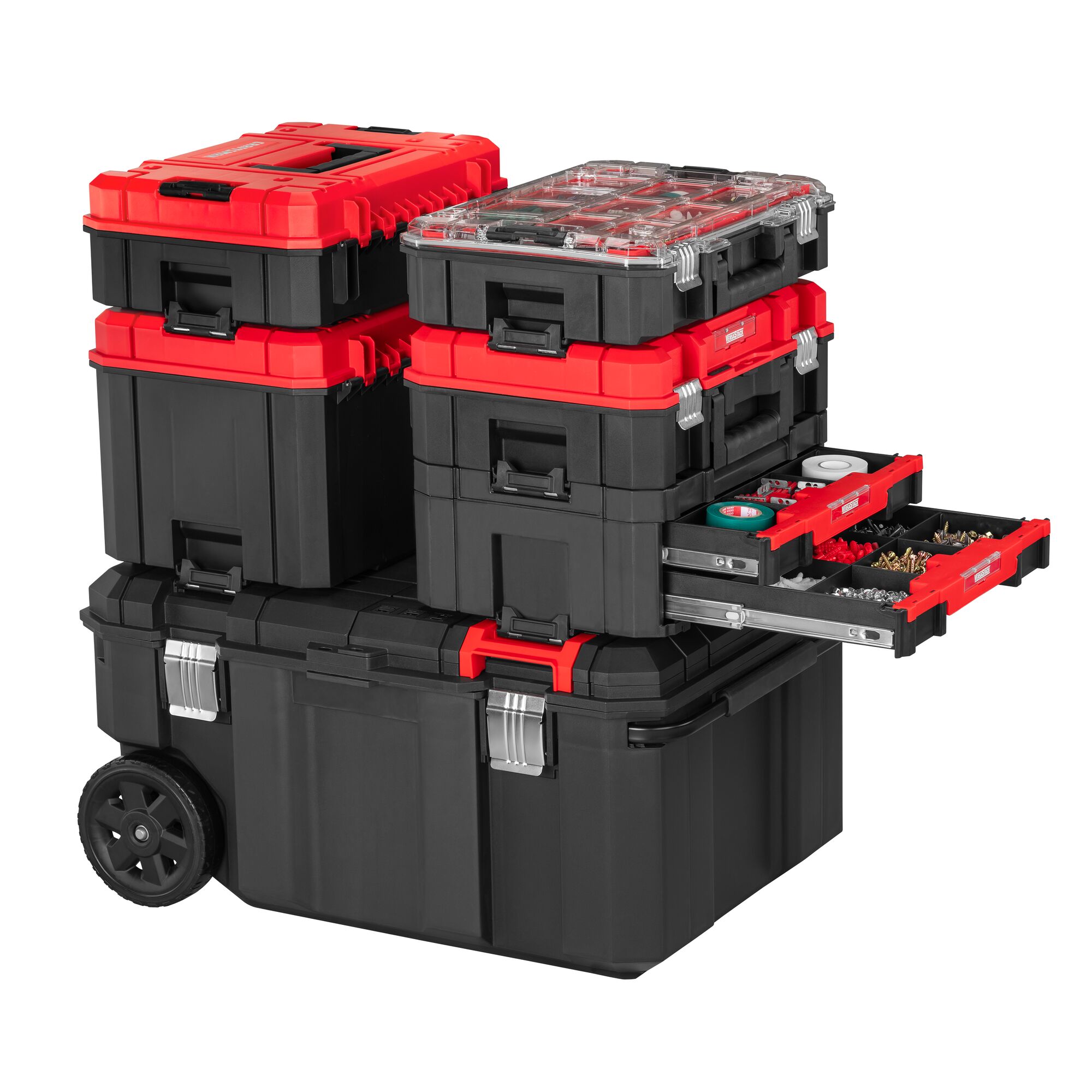 Craftsman TradeStack System 21.45-in Ball-Bearing 2-Drawer Black STRUCTURAL Foam Tool Box | CMST21404